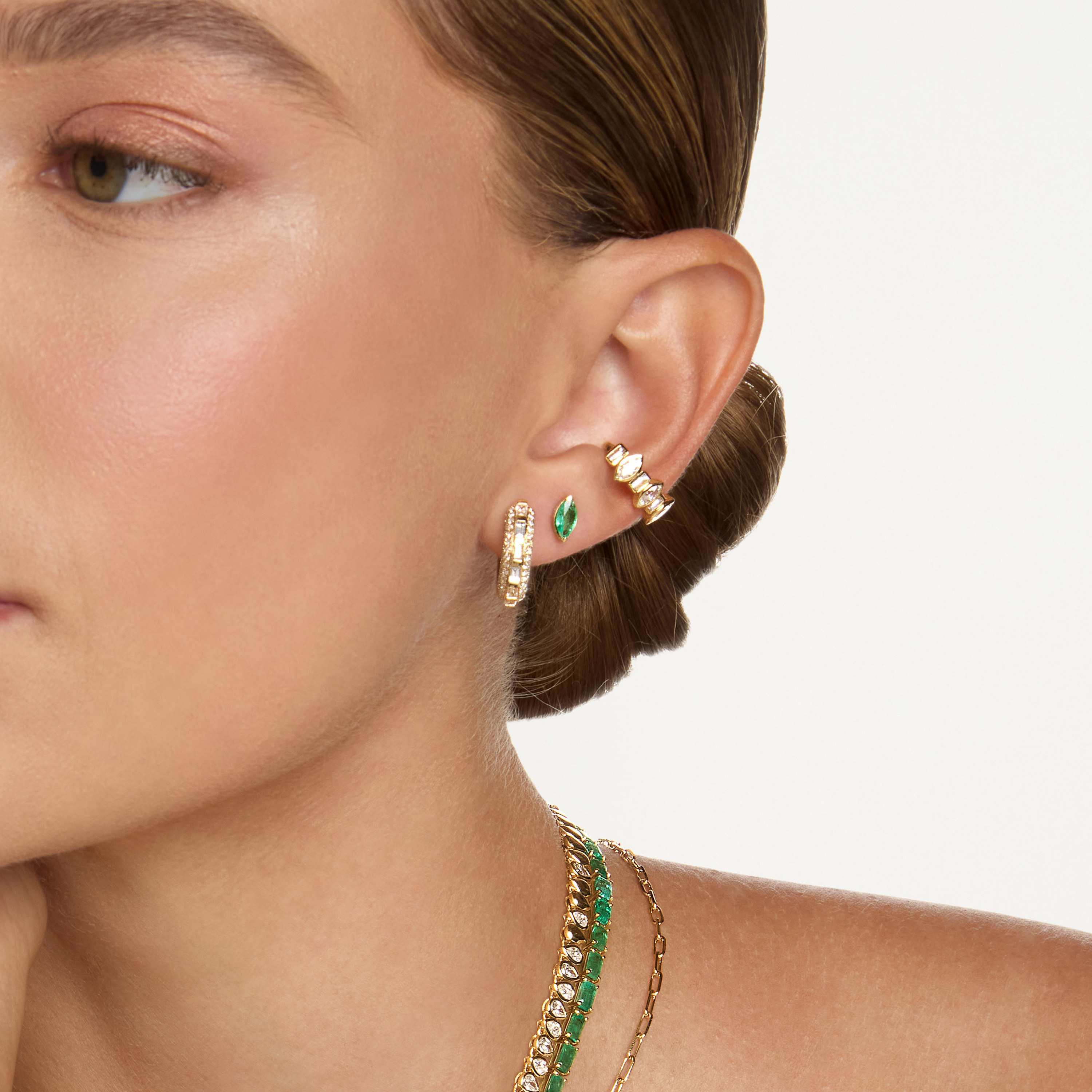 READY TO SHIP DIAMOND BEZEL EAR CUFF