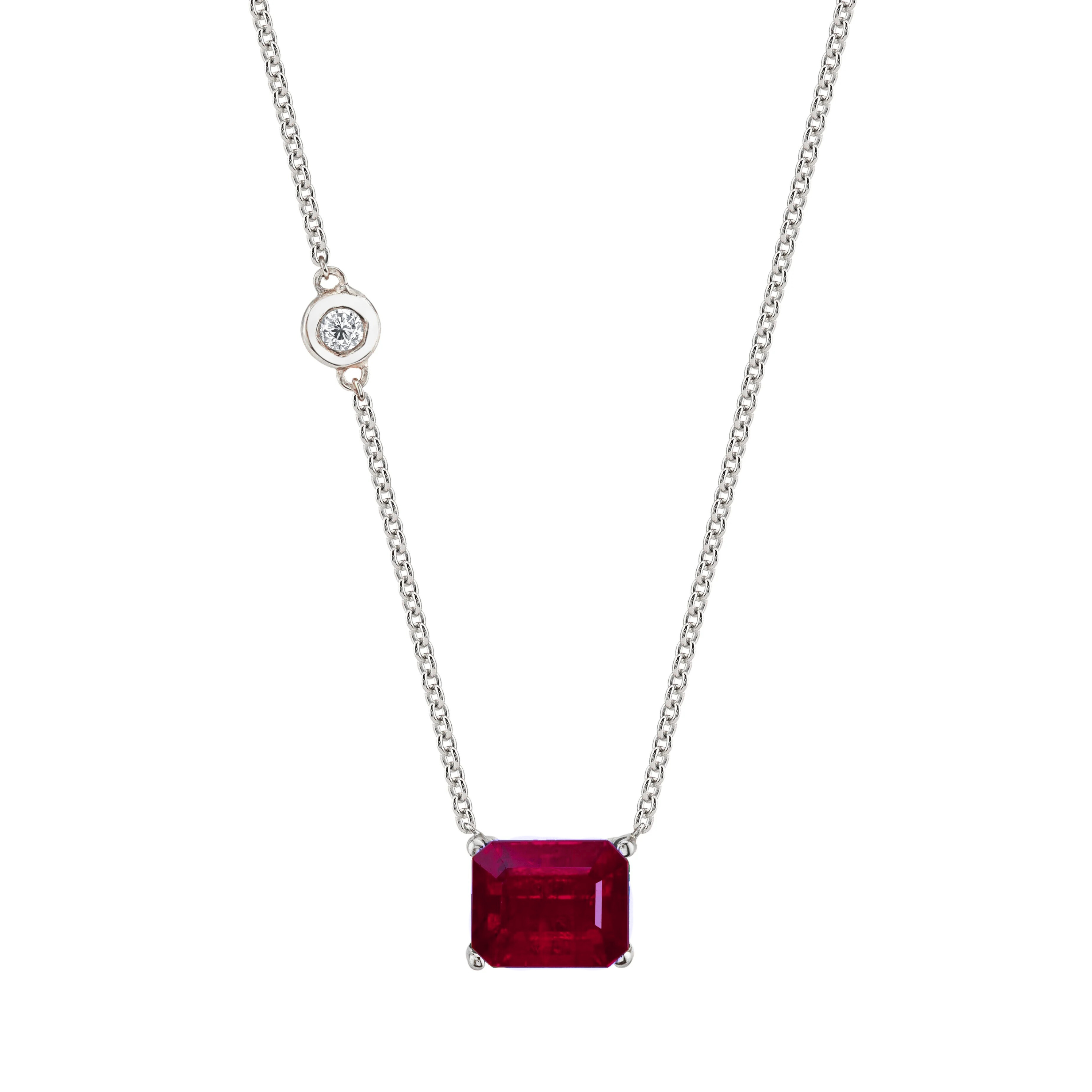 RUBY SOLITAIRE NECKLACE
