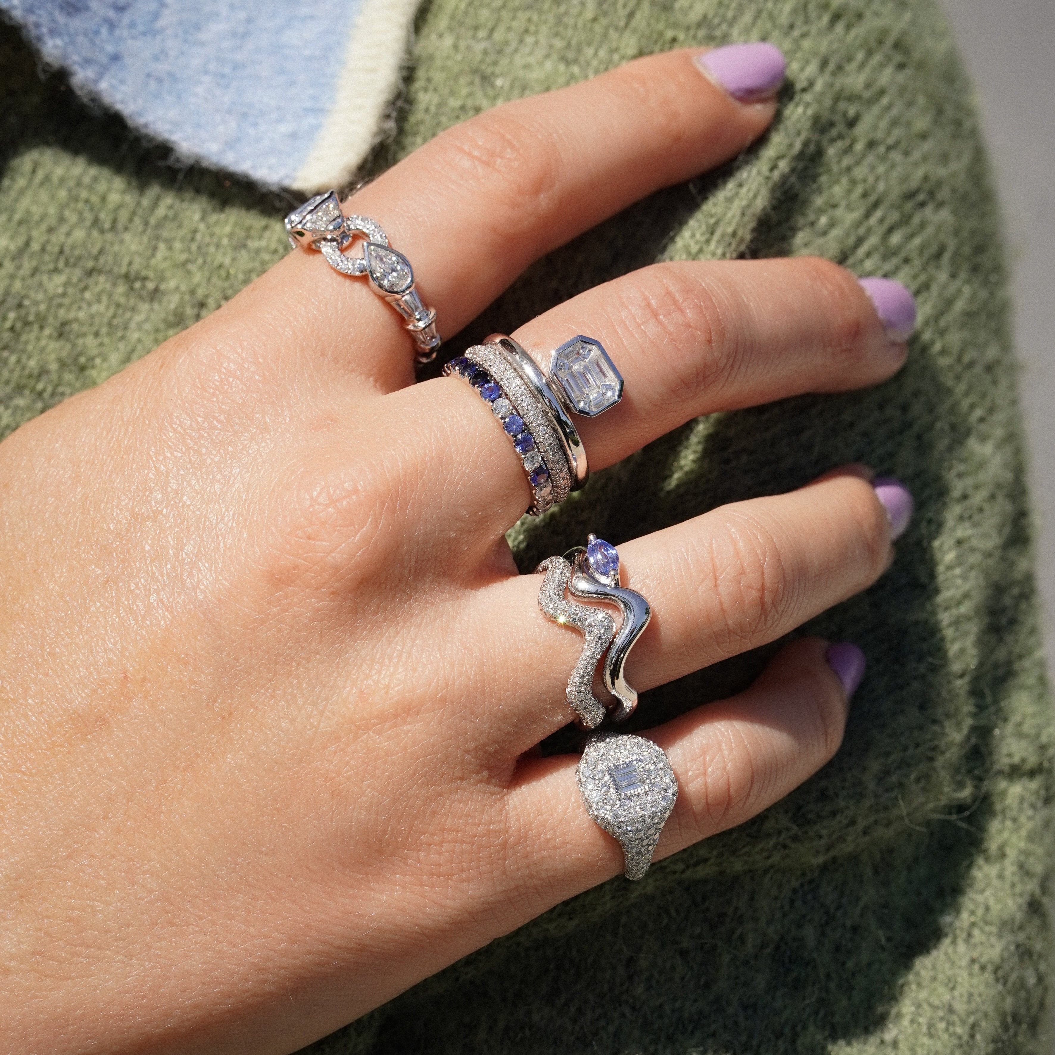 READY TO SHIP DIAMOND PAVE PINKY RING