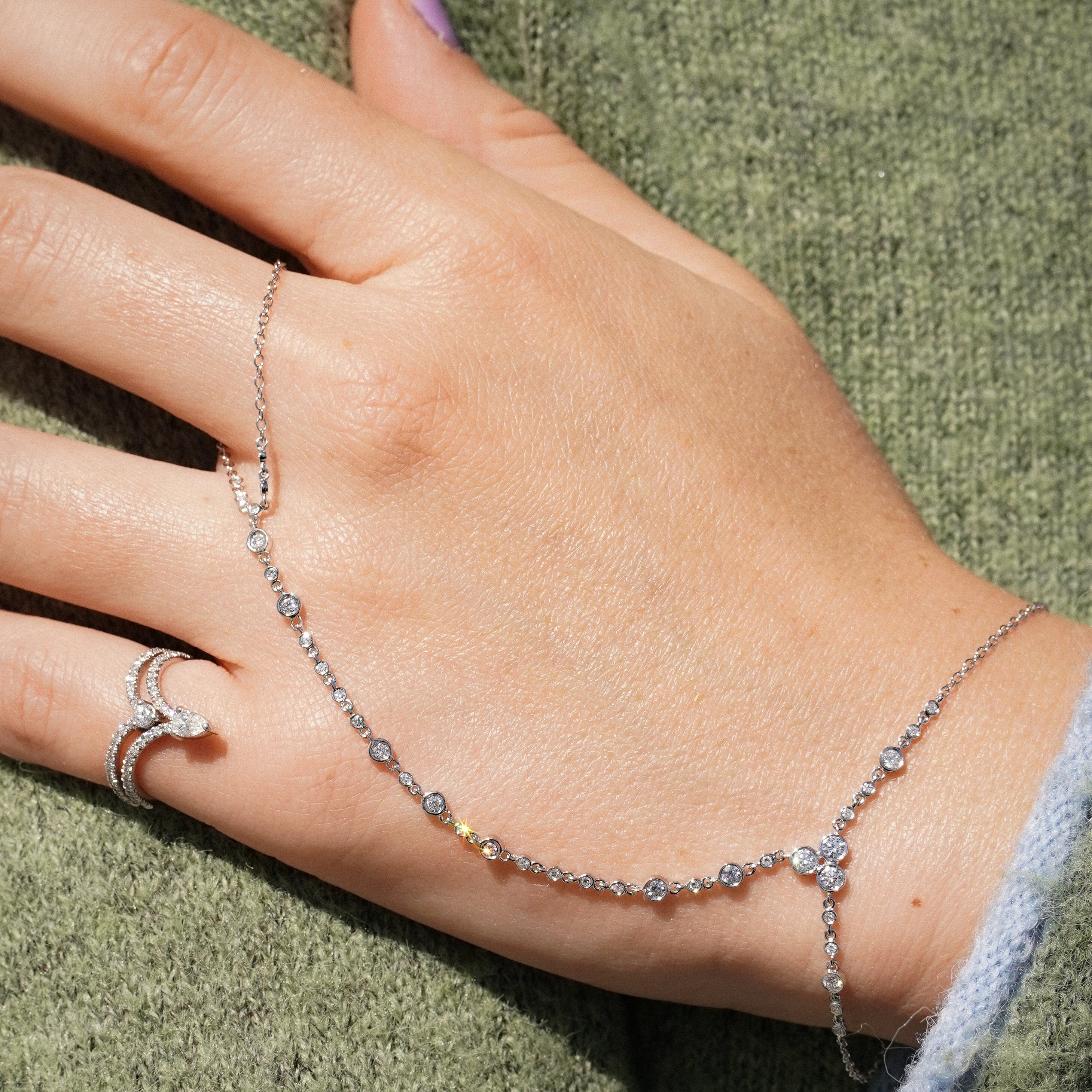 READY TO SHIP DIAMOND INFINITY HAND CHAIN