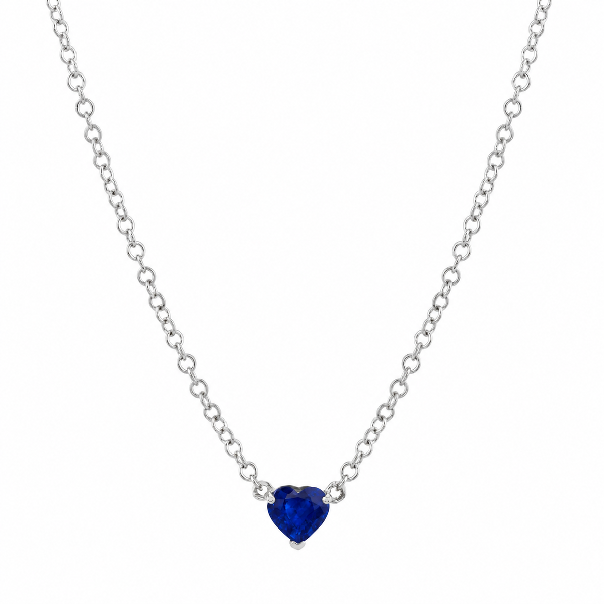 READY TO SHIP BLUE SAPPHIRE BABY HEART NECKLACE