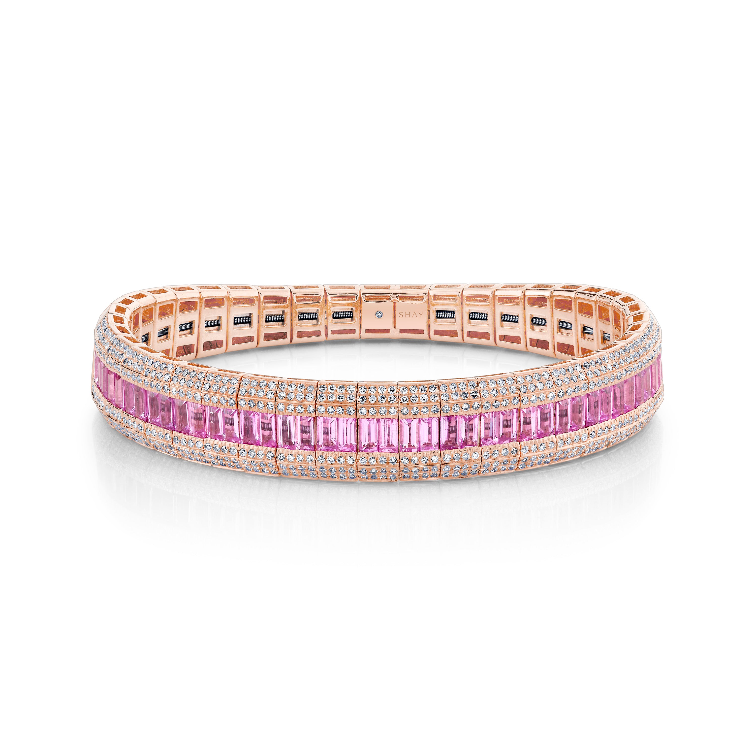 PINK SAPPHIRE & DIAMOND STRETCH BRACELET
