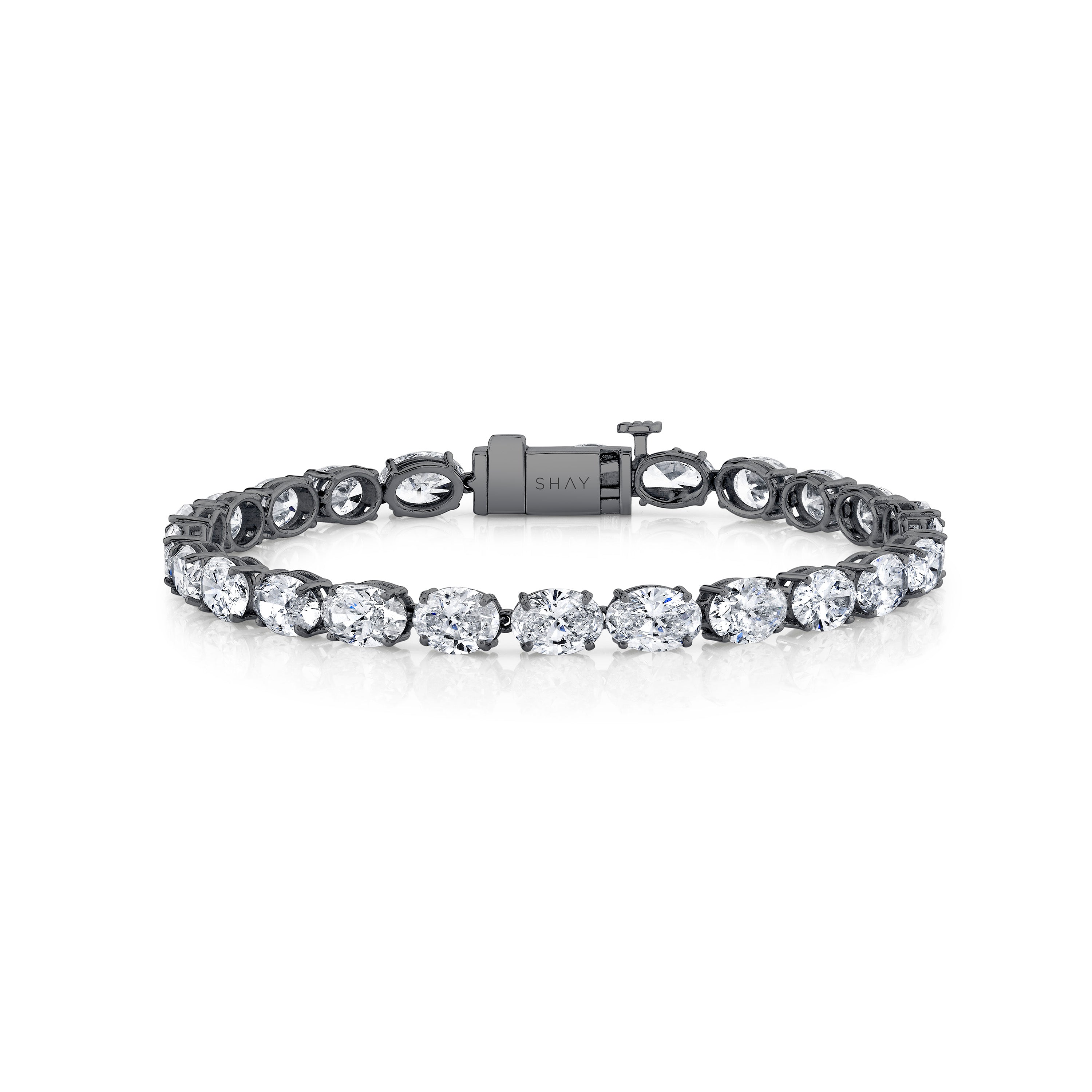 DIAMOND EAST WEST OVAL TENNIS BRACELET