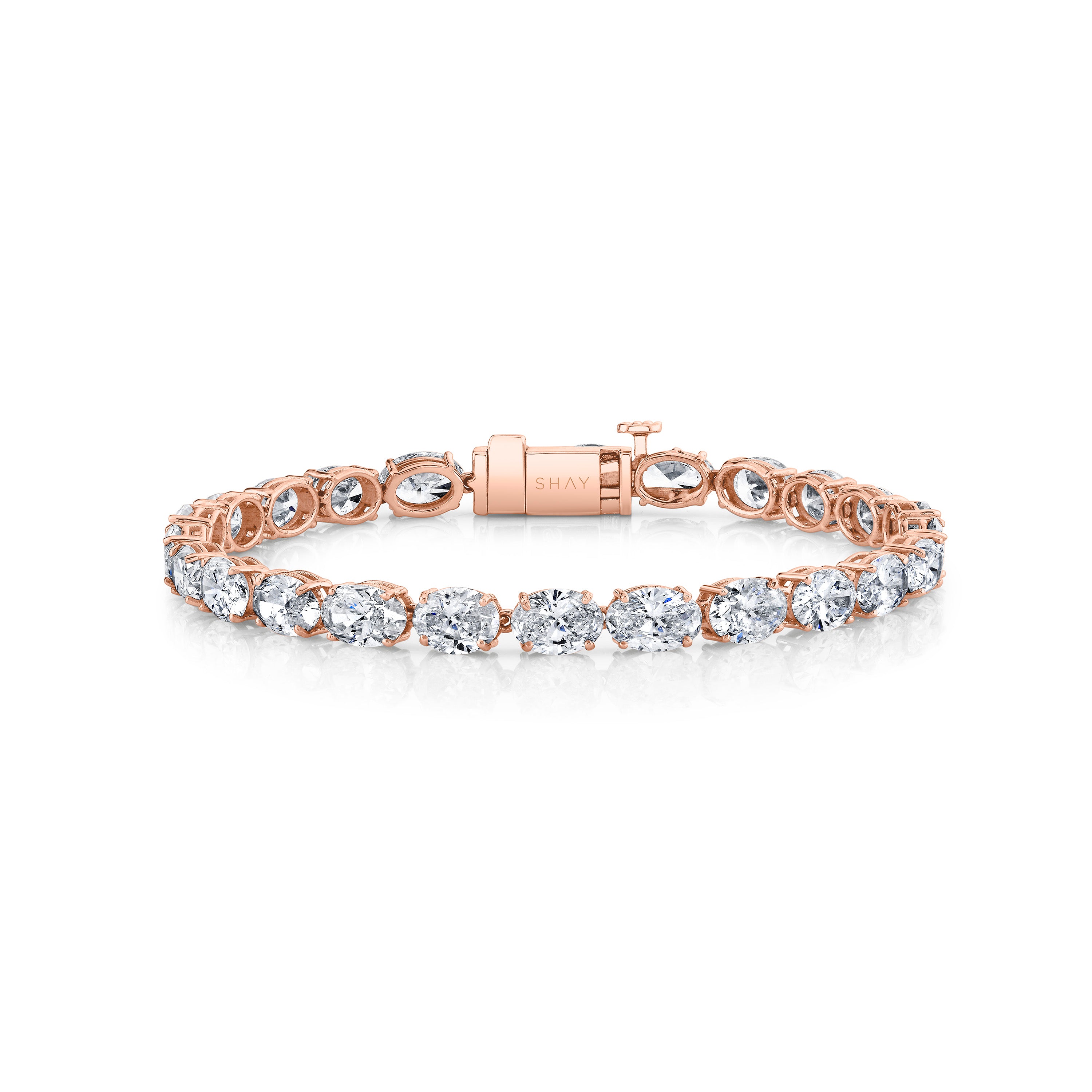 DIAMOND EAST WEST OVAL TENNIS BRACELET