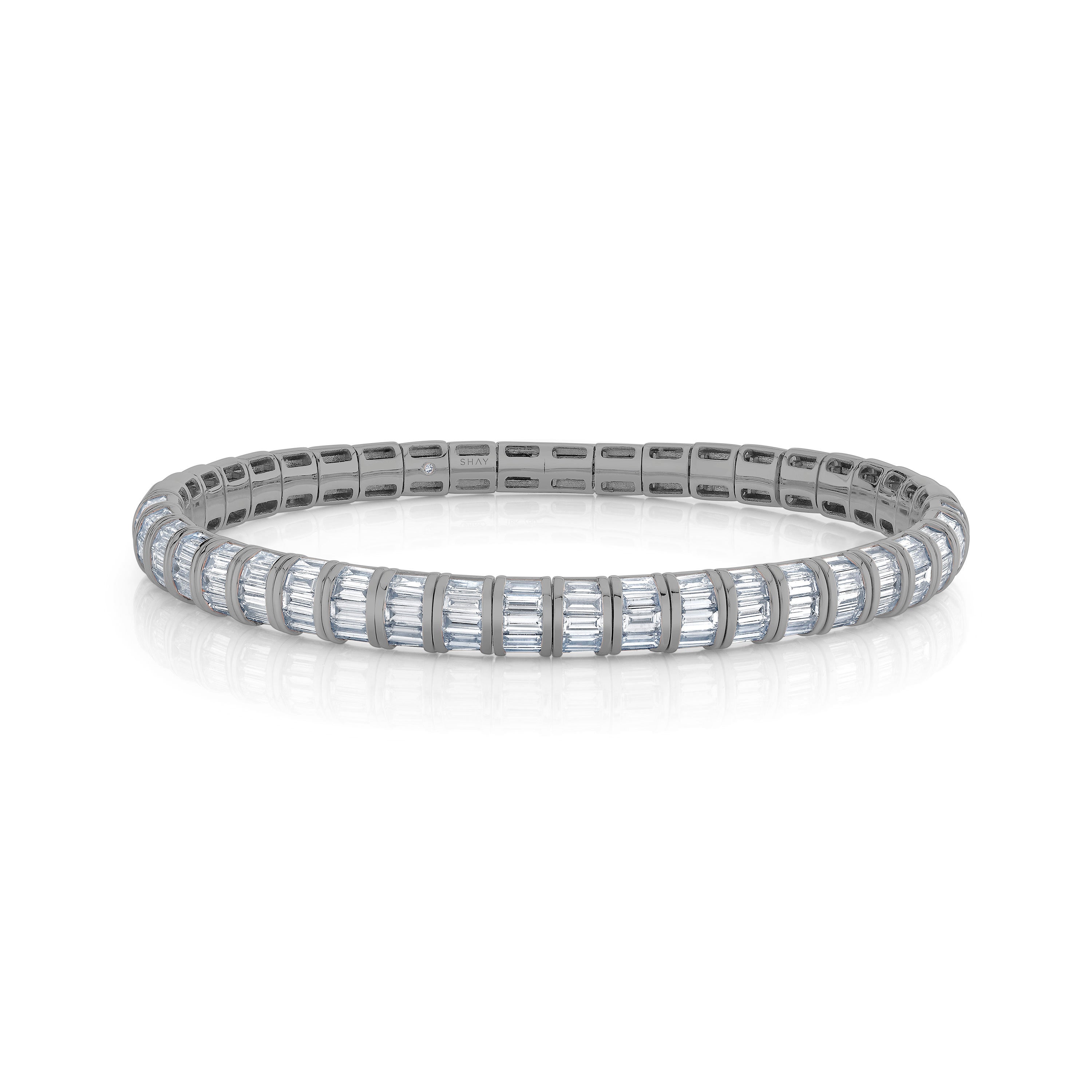 SHAY Diamond Baguette Stretch Bracelet, 4.78ct, 18k gold, additional view