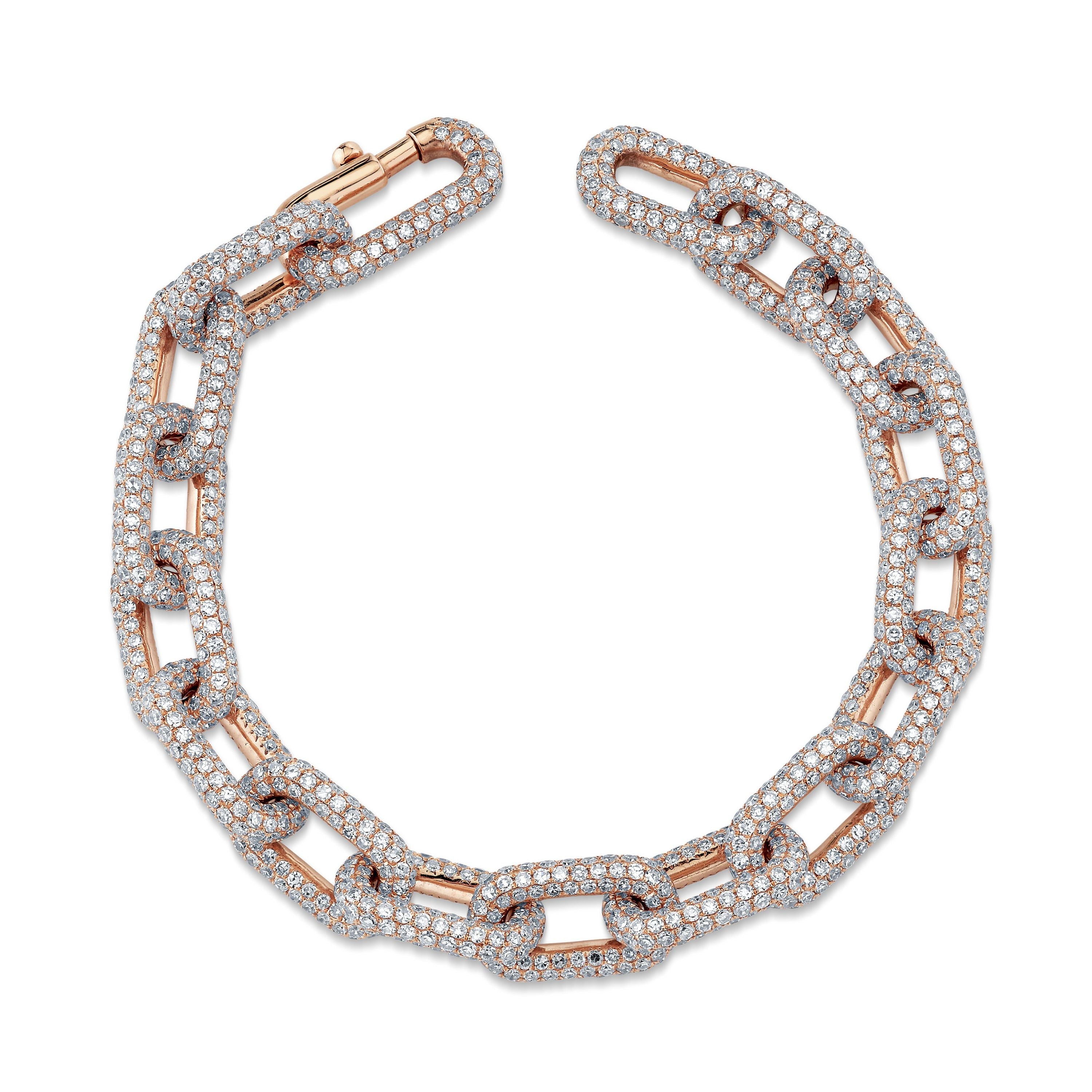 READY TO SHIP DIAMOND PAVE CABLE LINK BRACELET