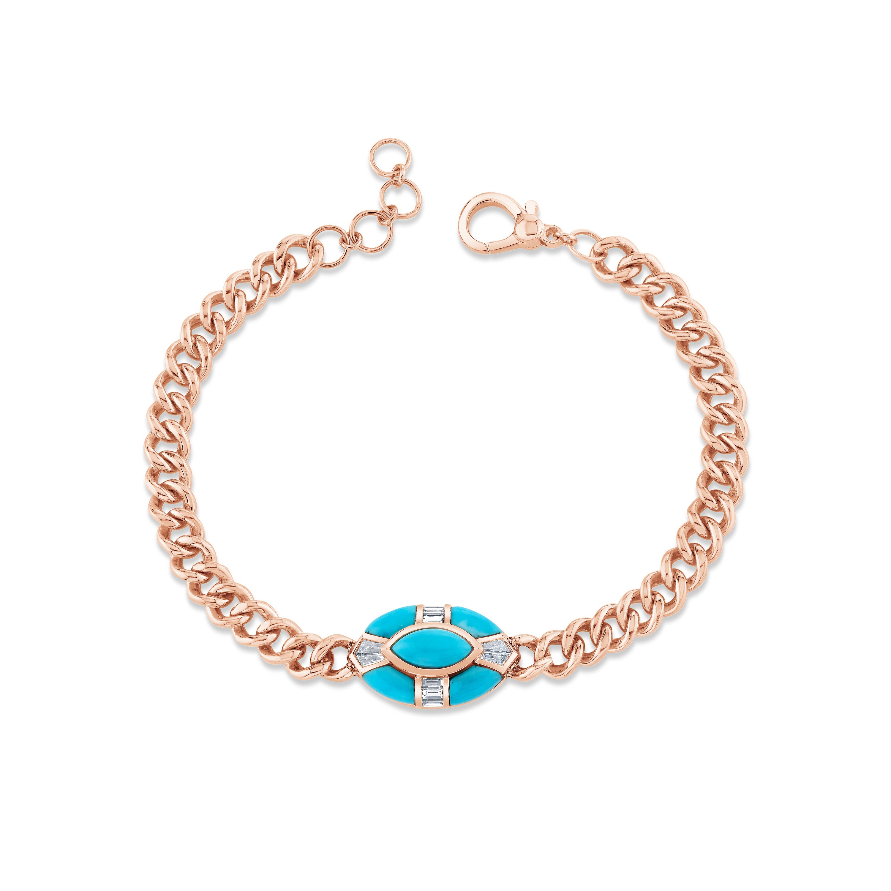 TURQUOISE & DIAMOND RIVIERA BRACELET