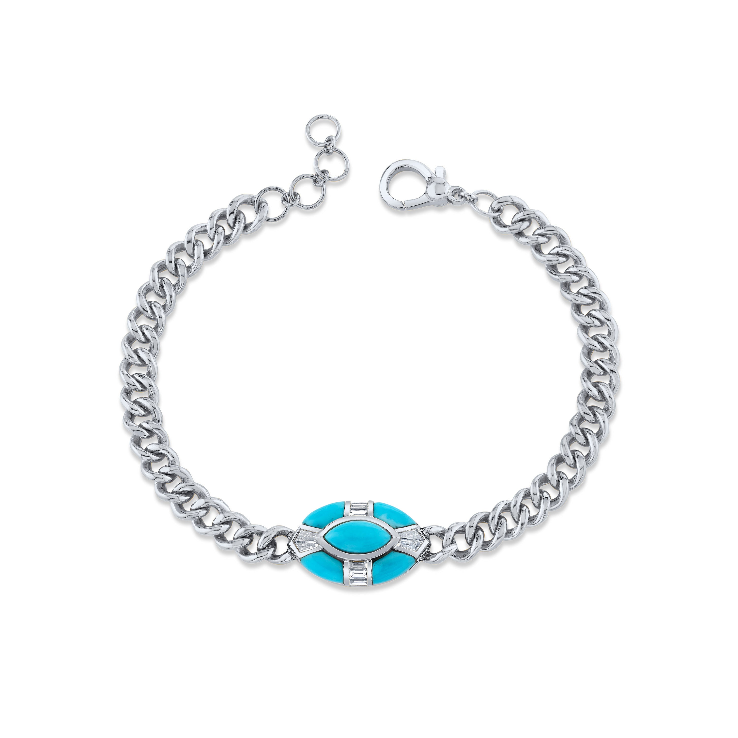 TURQUOISE & DIAMOND RIVIERA BRACELET