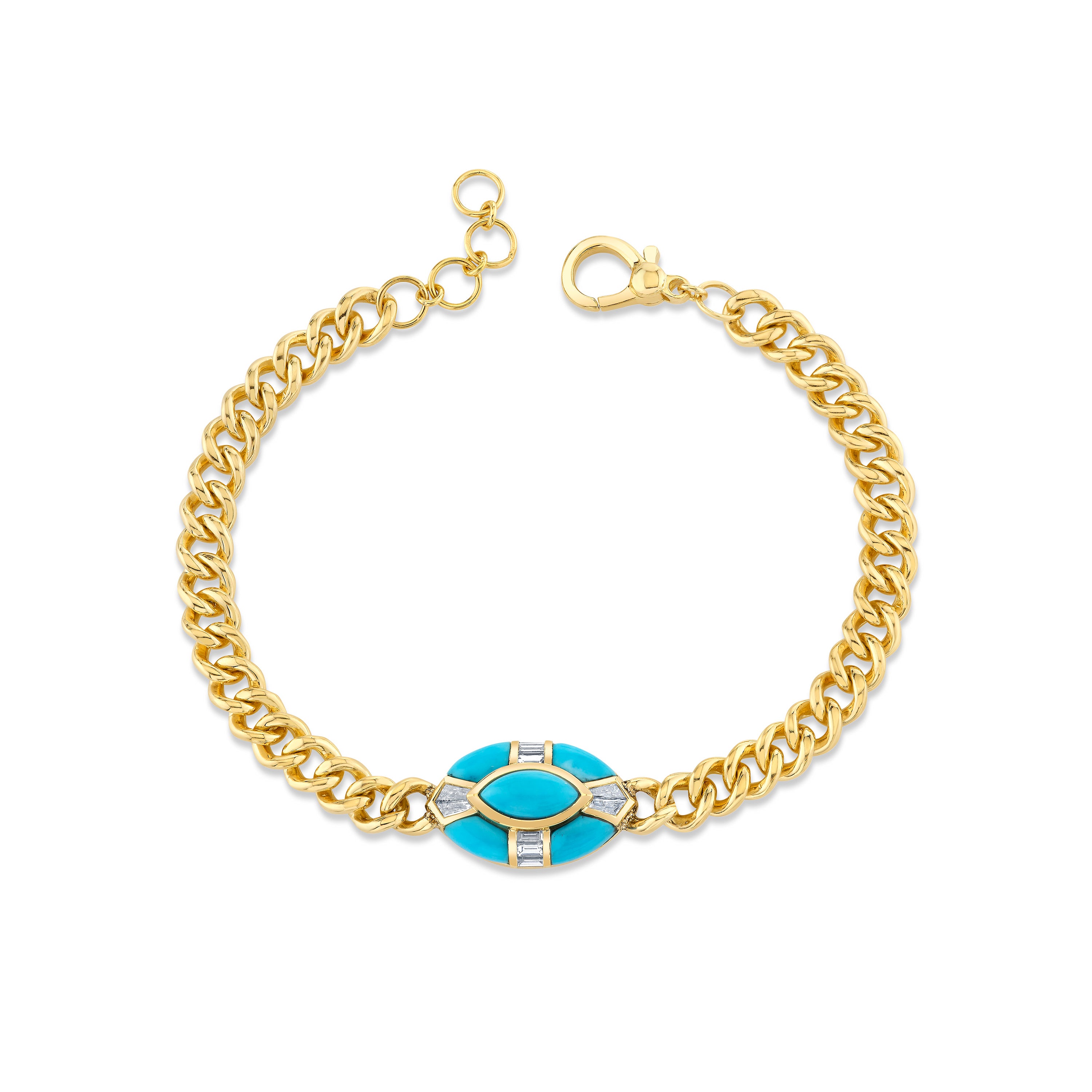 TURQUOISE & DIAMOND RIVIERA BRACELET