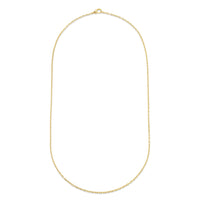 MEN'S SOLID GOLD OVAL LINK CHAIN
