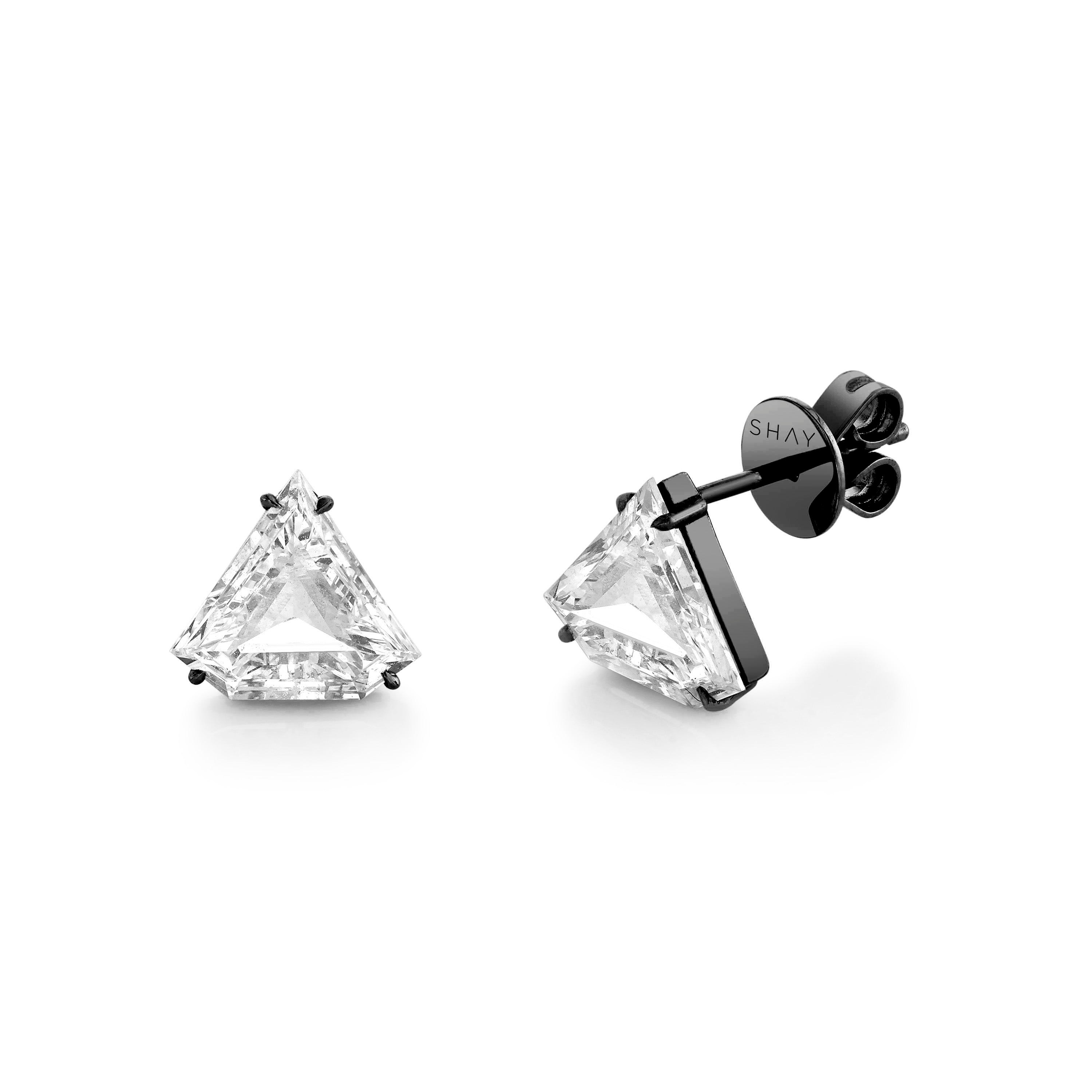 SHAY Diamond Cut Studs, 2.5ct, 18k rose gold, additional view 2
