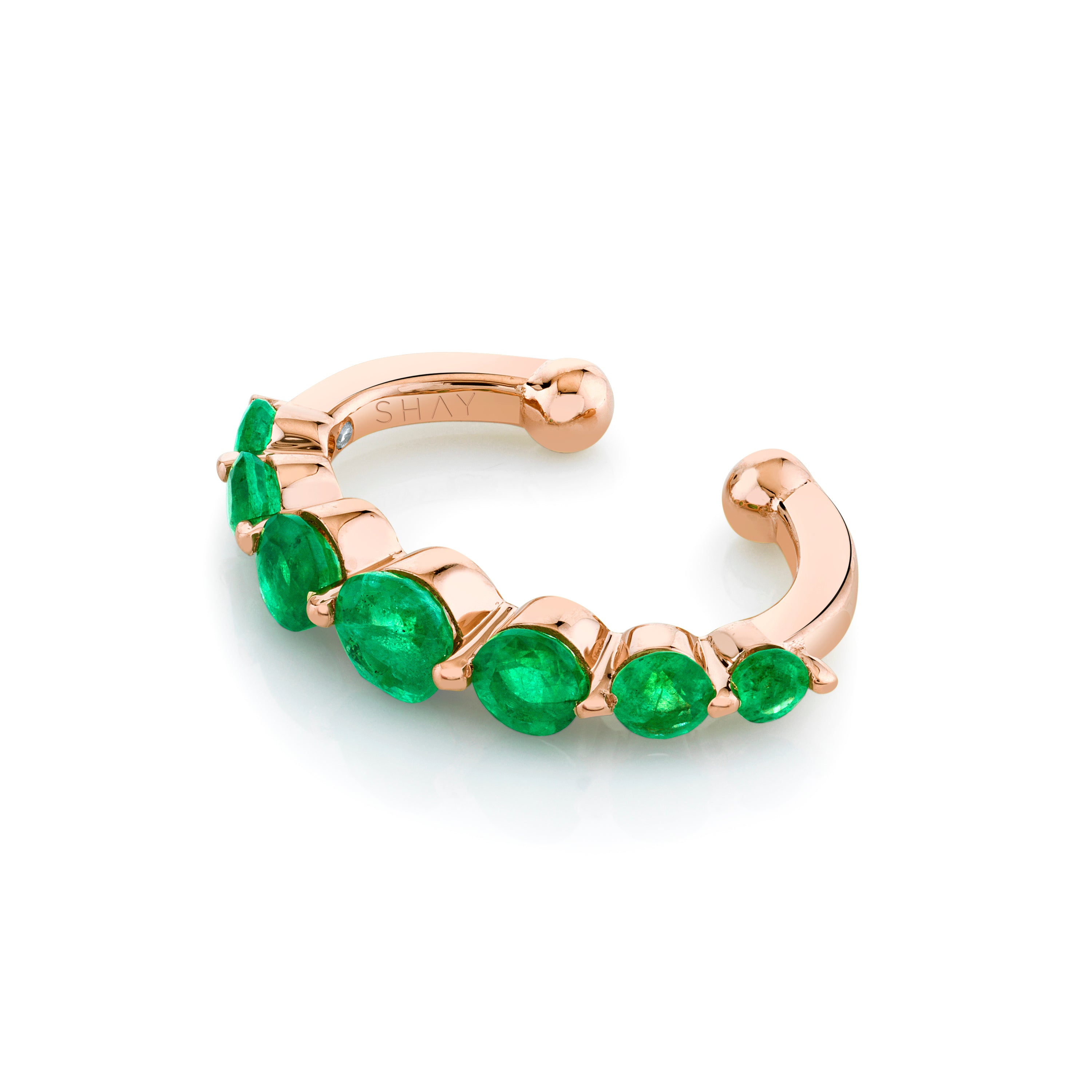 READY TO SHIP EMERALD GRADUAL EAR CUFF