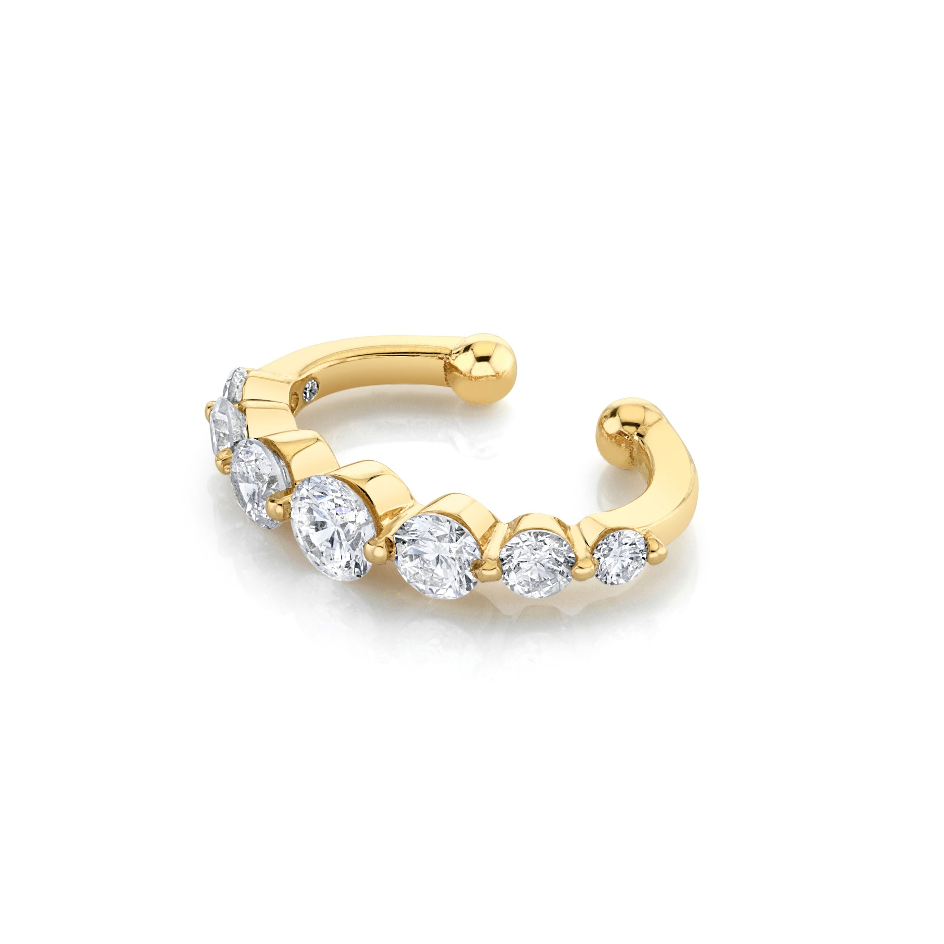 READY TO SHIP DIAMOND GRADUAL EAR CUFF