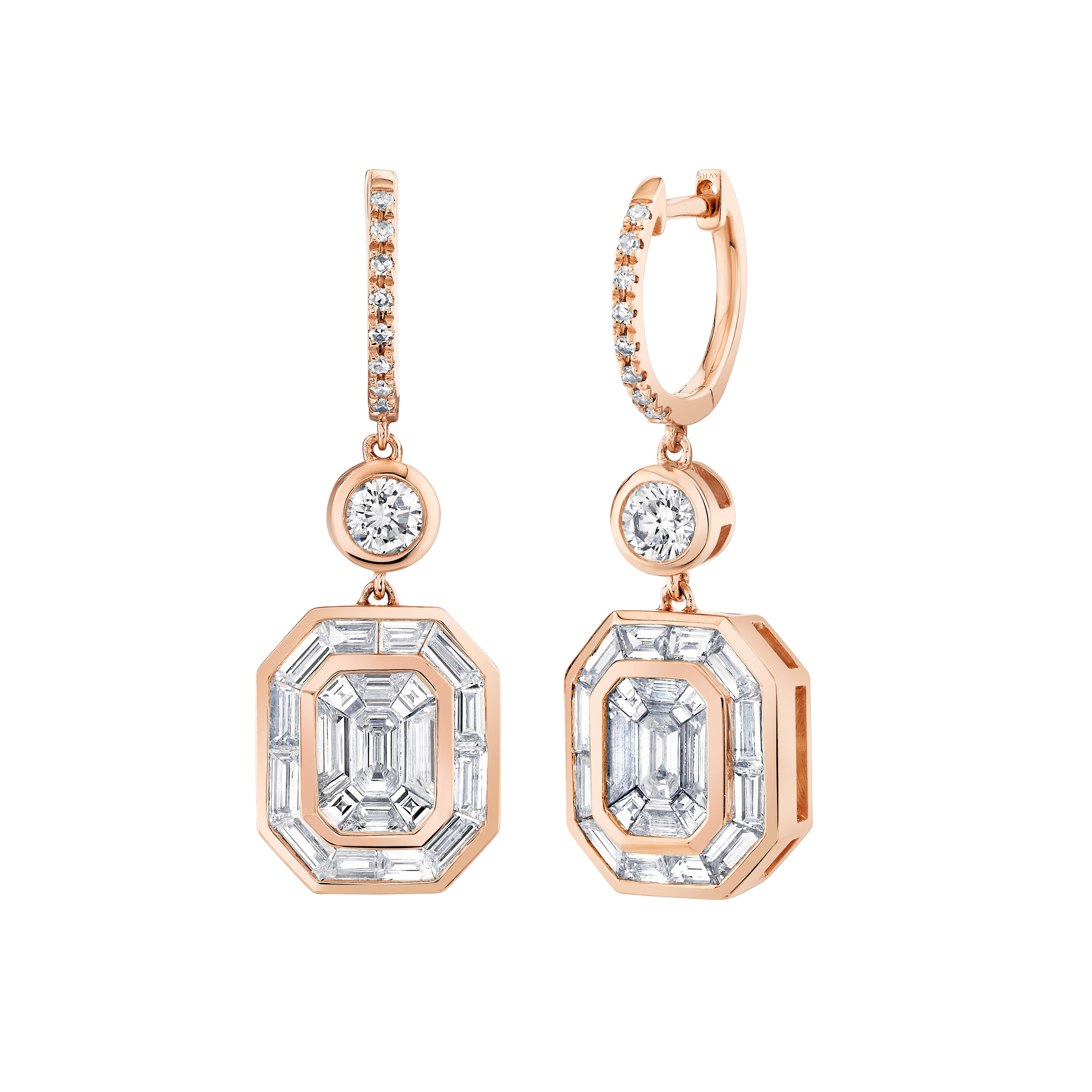 READY TO SHIP DIAMOND ILLUSION DROP EARRINGS