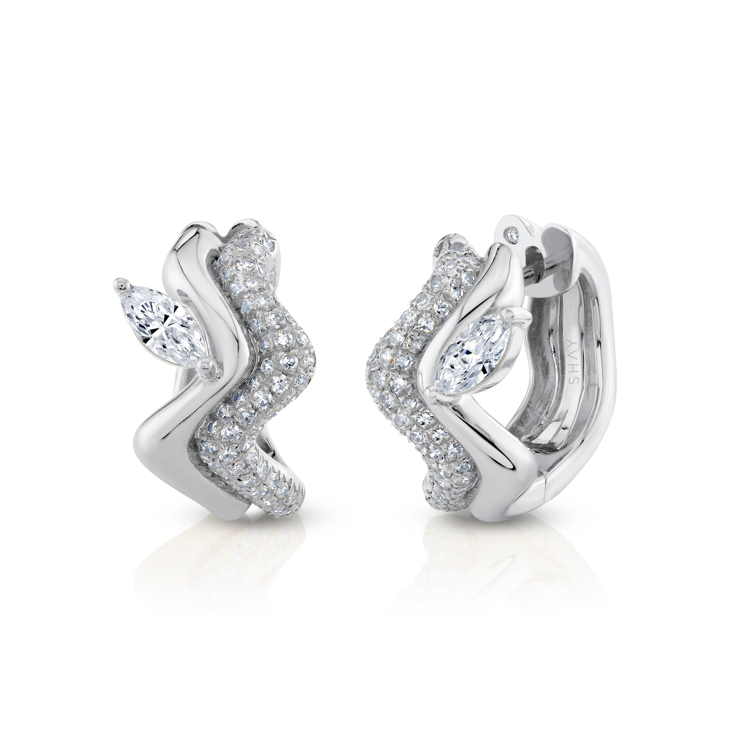 READY TO SHIP DIAMOND MARQUISE WAVE HUGGIES