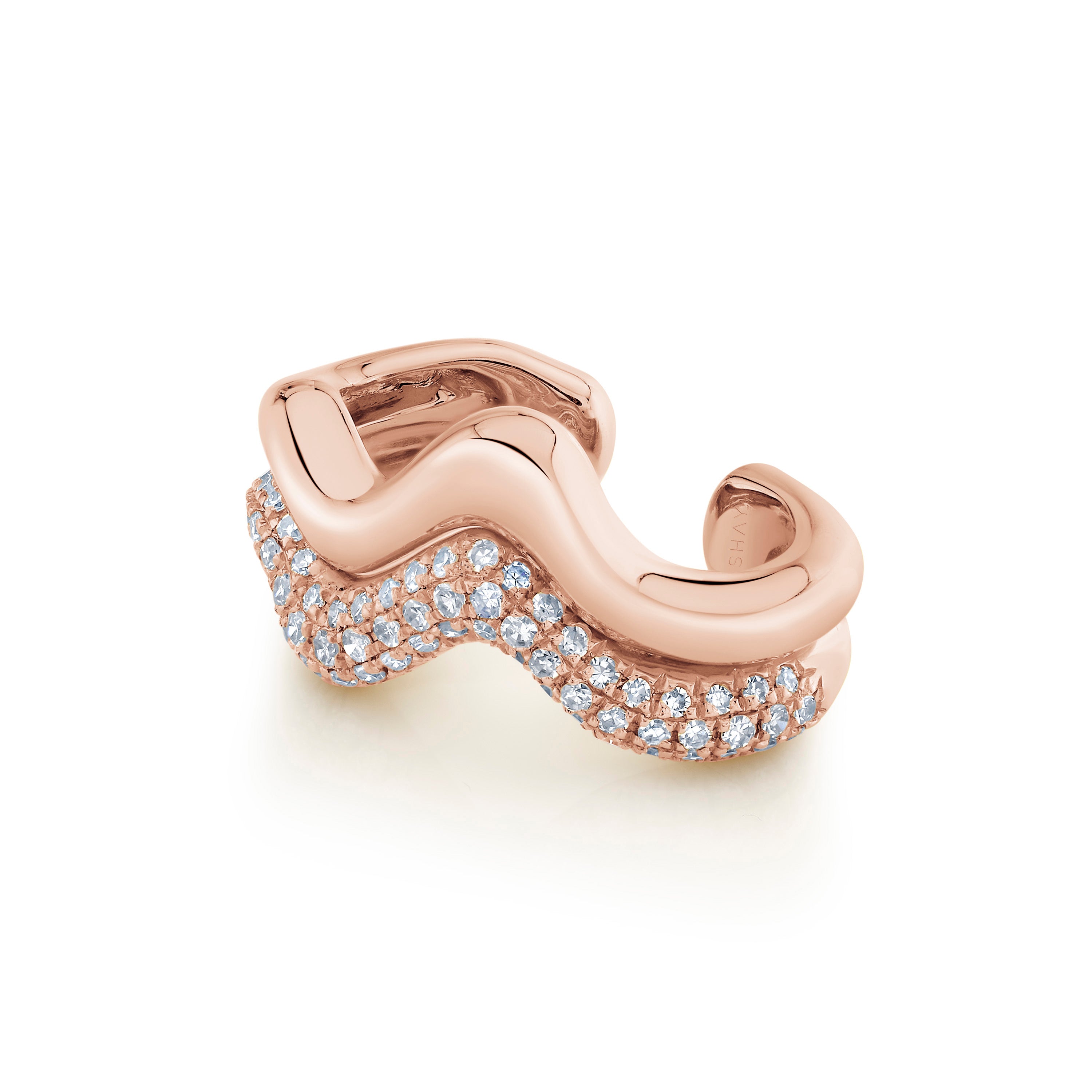DIAMOND WAVE EAR CUFF