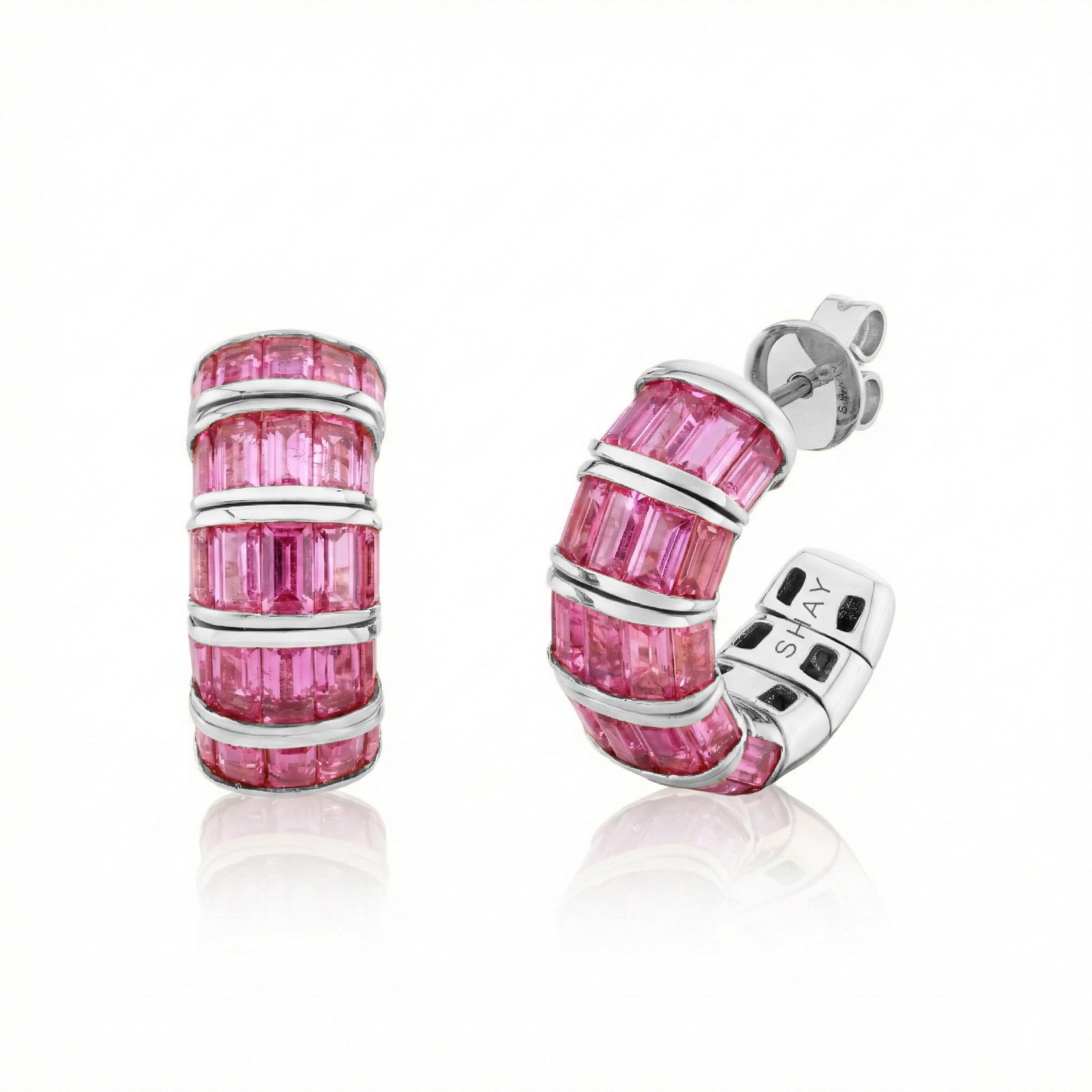 PINK SAPPHIRE BAGUETTE HUGGIES