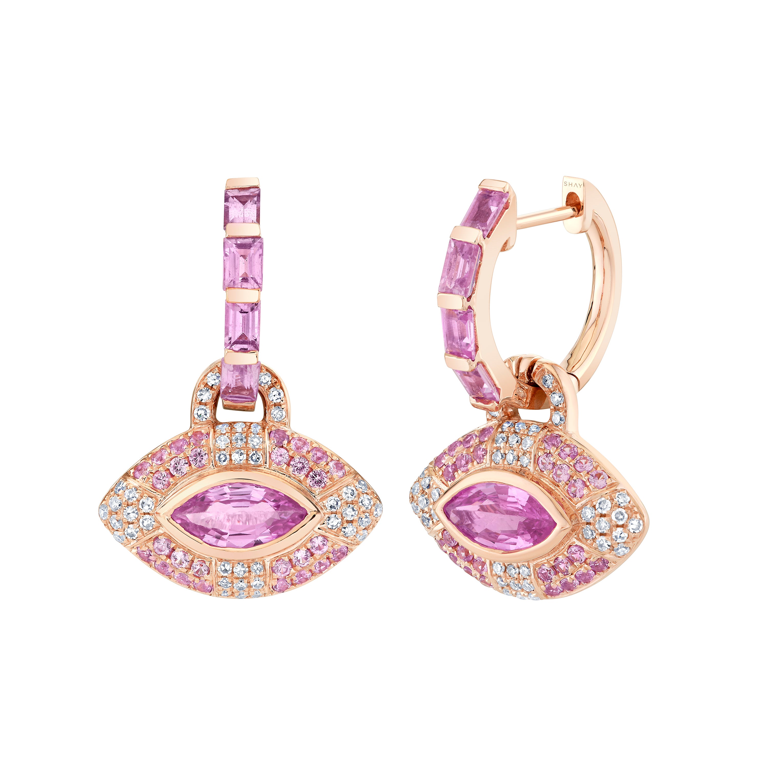 PINK SAPPHIRE & DIAMOND GRANDE RIVIERA HUGGIES