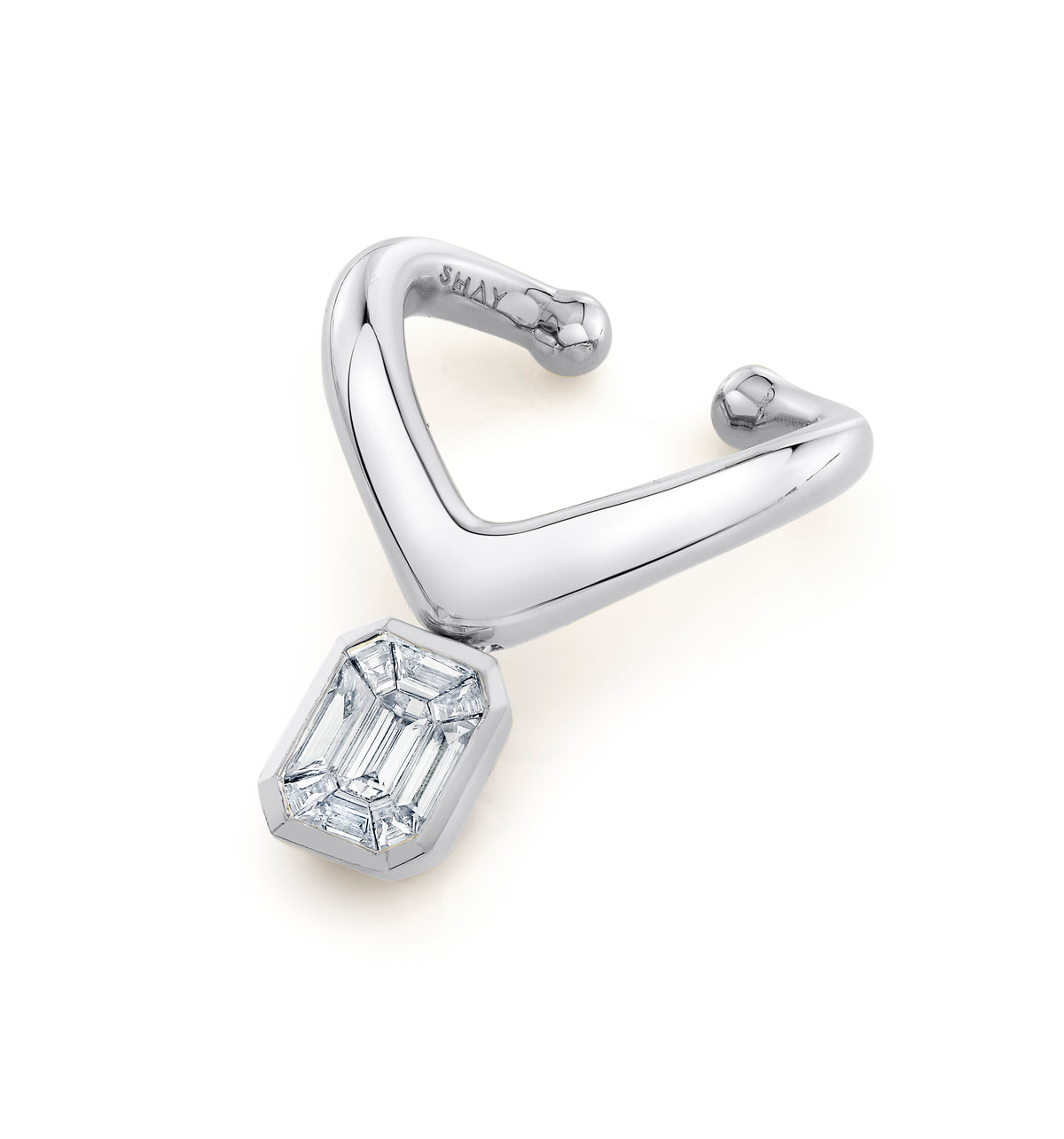 DIAMOND BEZEL ZAR EAR CUFF