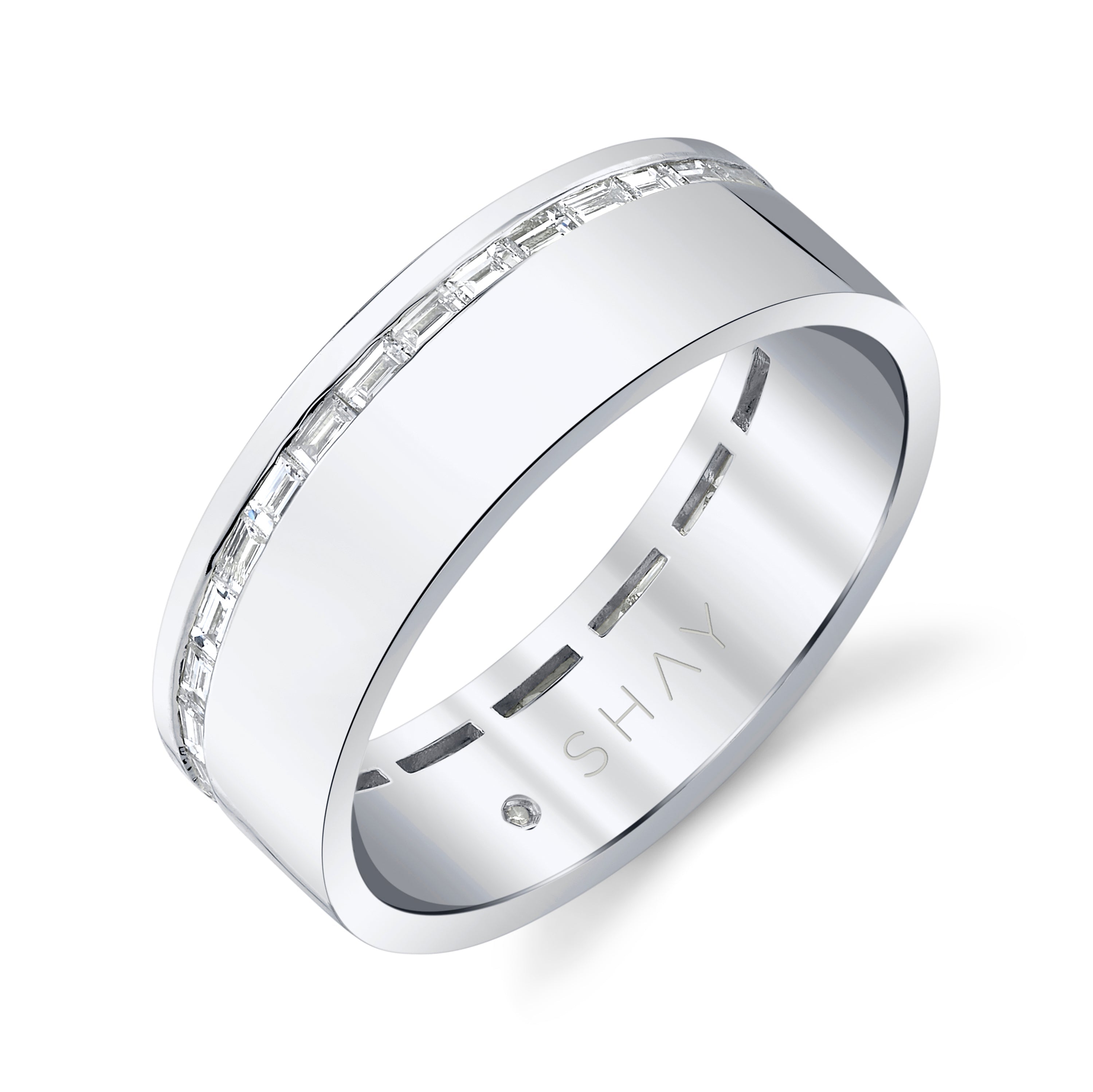 READY TO SHIP MEN'S DIAMOND BAGUETTE SOLID GOLD RING