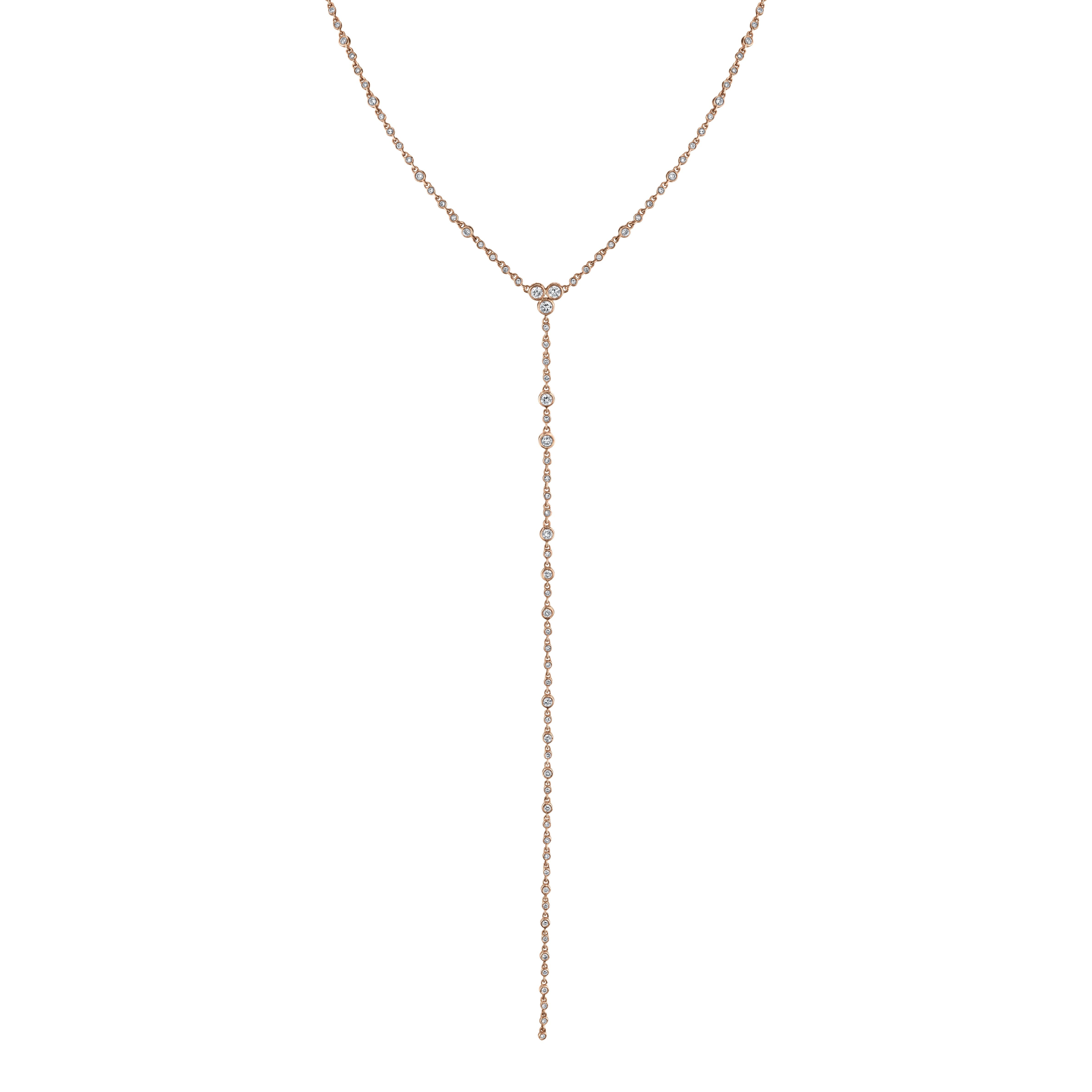 SHAY Ready to Ship Diamond Infinity Y Necklace, 1.8ct, 18k gold, side view