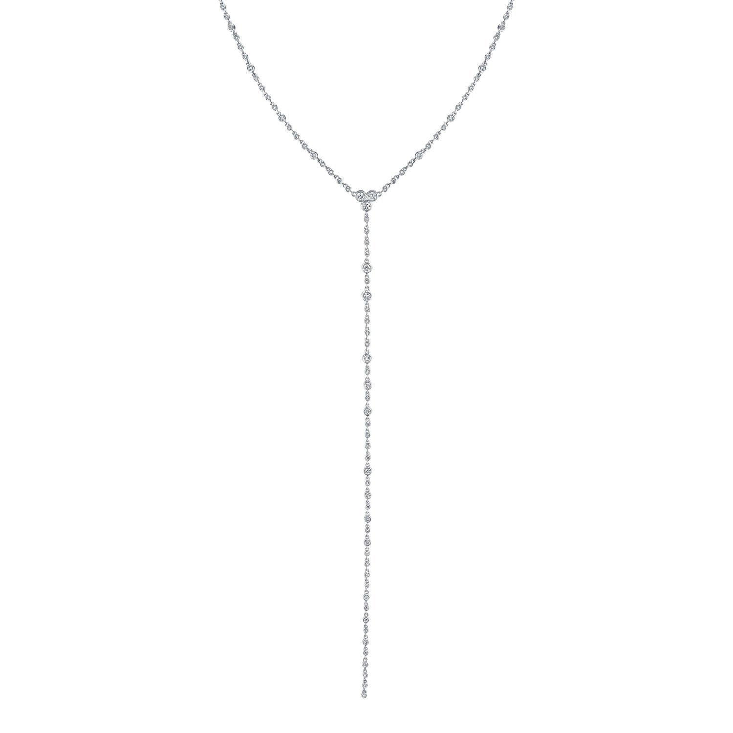 SHAY Ready to Ship Diamond Infinity Y Necklace, 1.8ct, 18k gold, detail view
