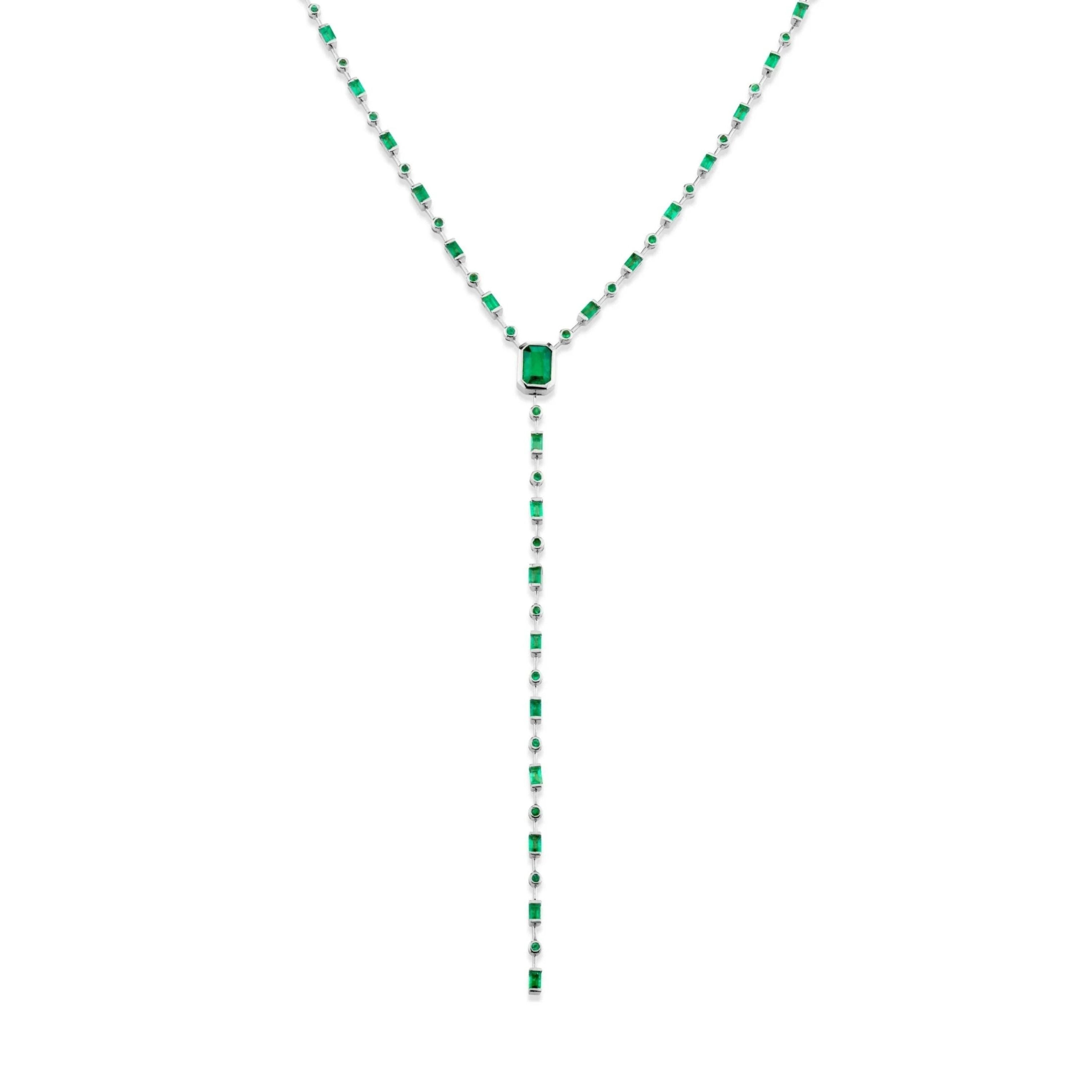 MIXED EMERALD Y NECKLACE