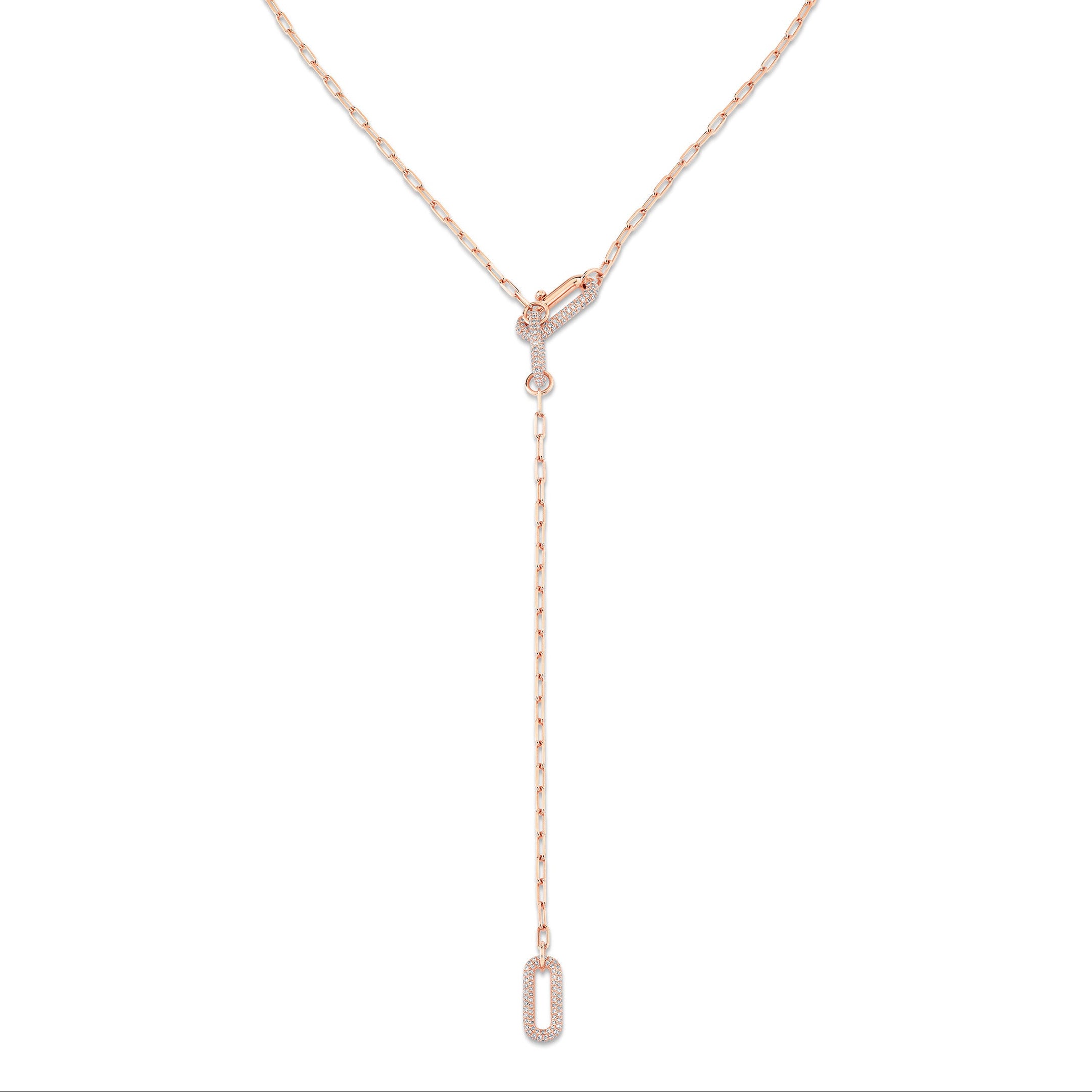 SHAY Diamond Pave Mini Cable Lariat, 2.45ct, 18k gold, additional view 2