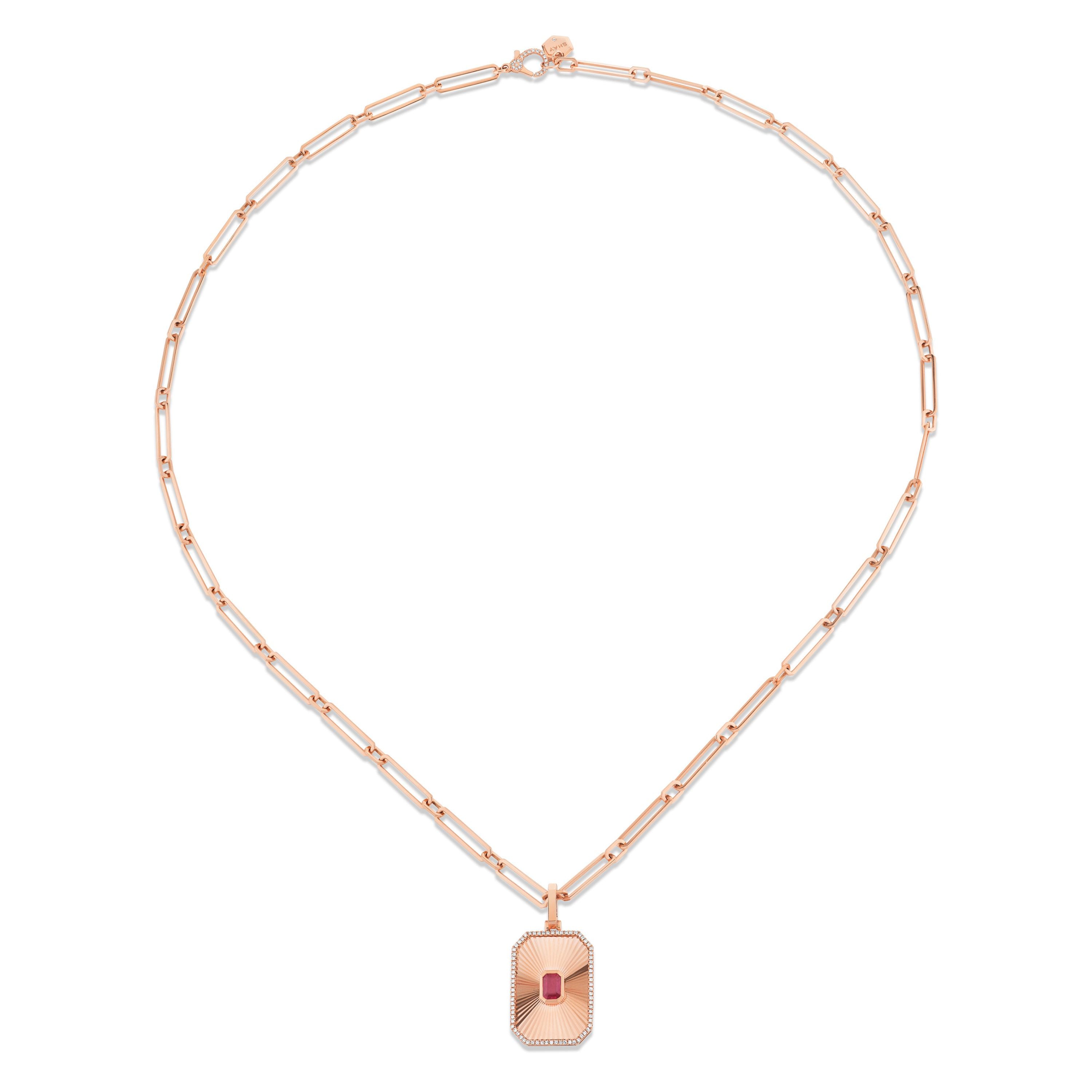 RUBY RADIANT DECO NECKLACE