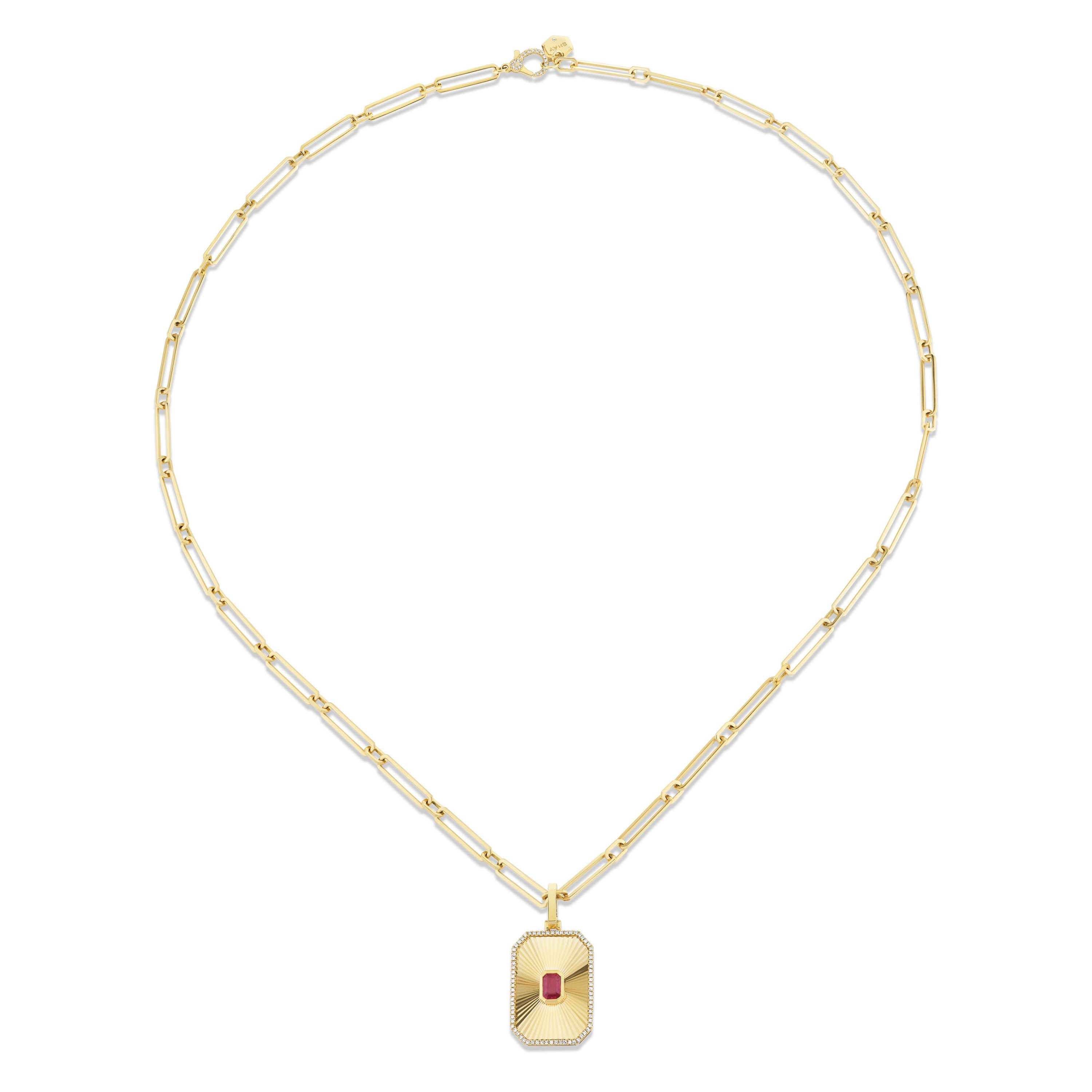 RUBY RADIANT DECO NECKLACE
