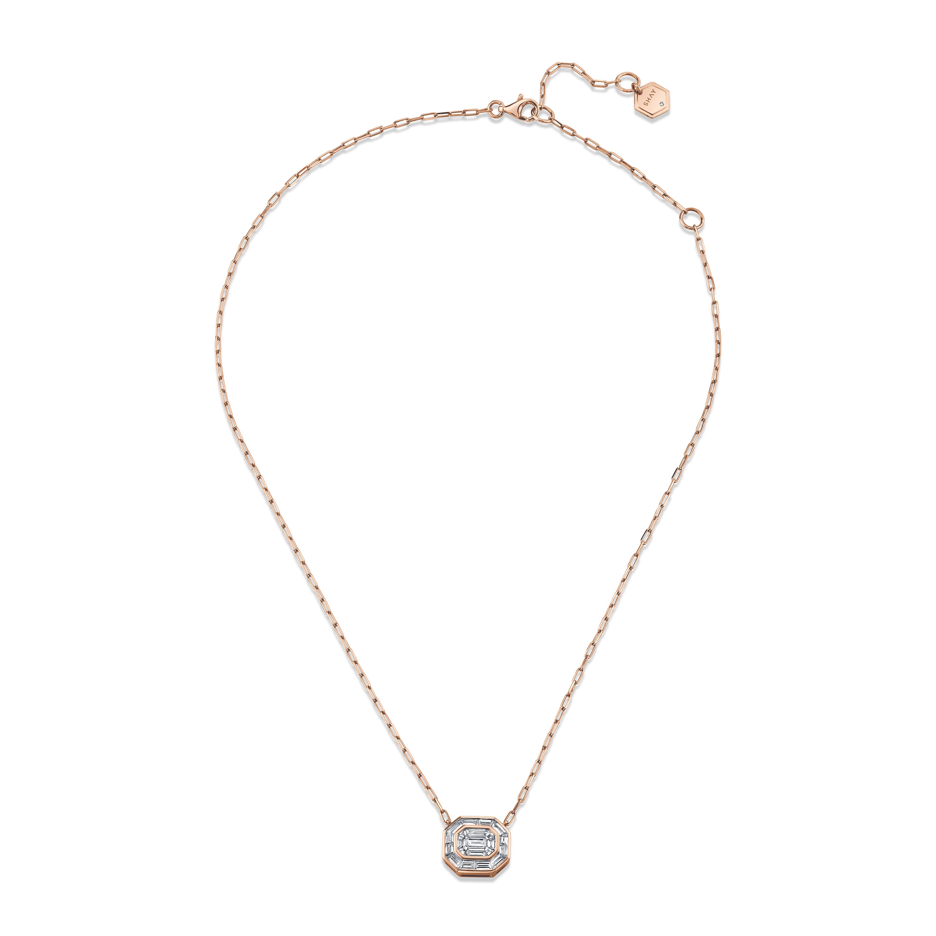 SHAY Ready to Ship Diamond Illusion Necklace, 0.87ct, 18k gold, additional view