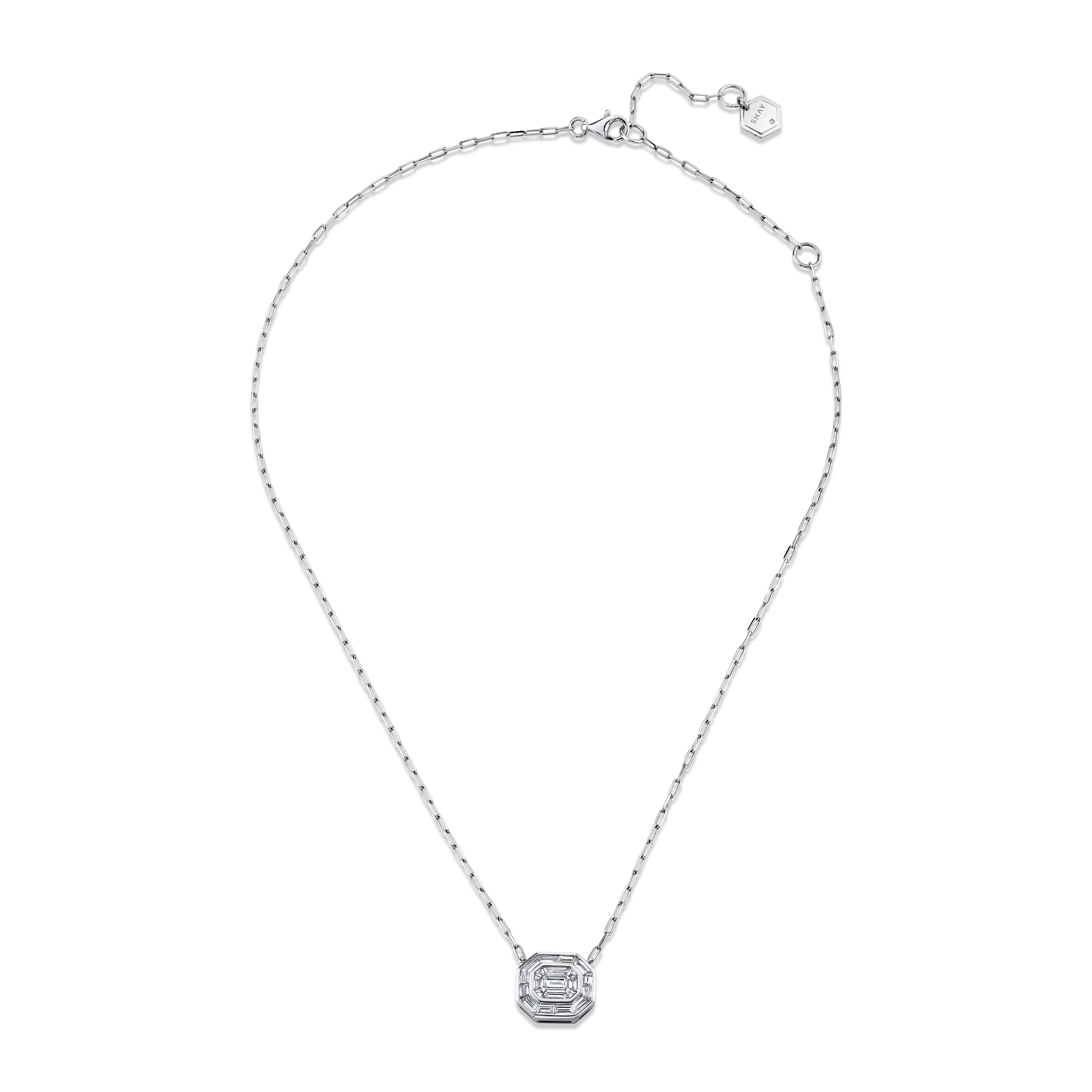 SHAY Ready to Ship Diamond Illusion Necklace, 0.87ct, 18k gold, detail view