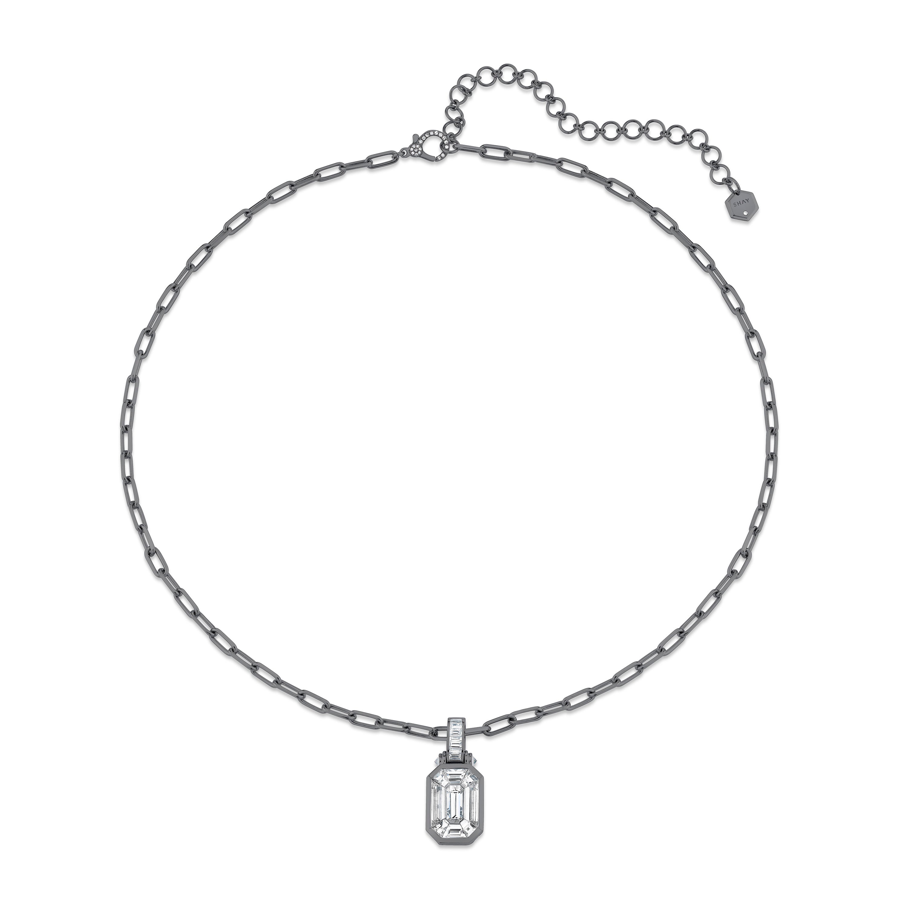 SHAY Grand Diamond Illusion Necklace, 5ct, 18k gold, additional view 2