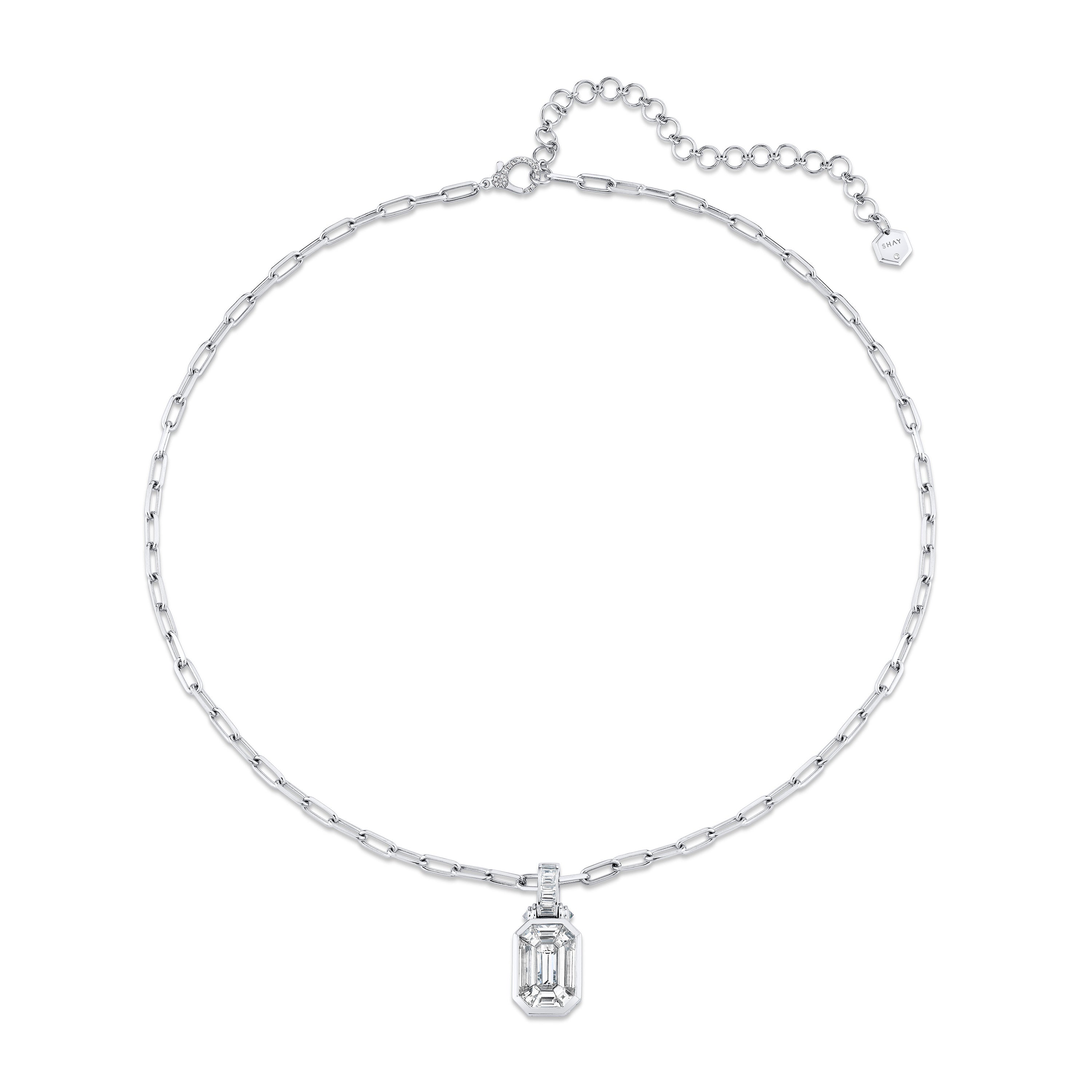 SHAY Grand Diamond Illusion Necklace, 5ct, 18k gold, additional view