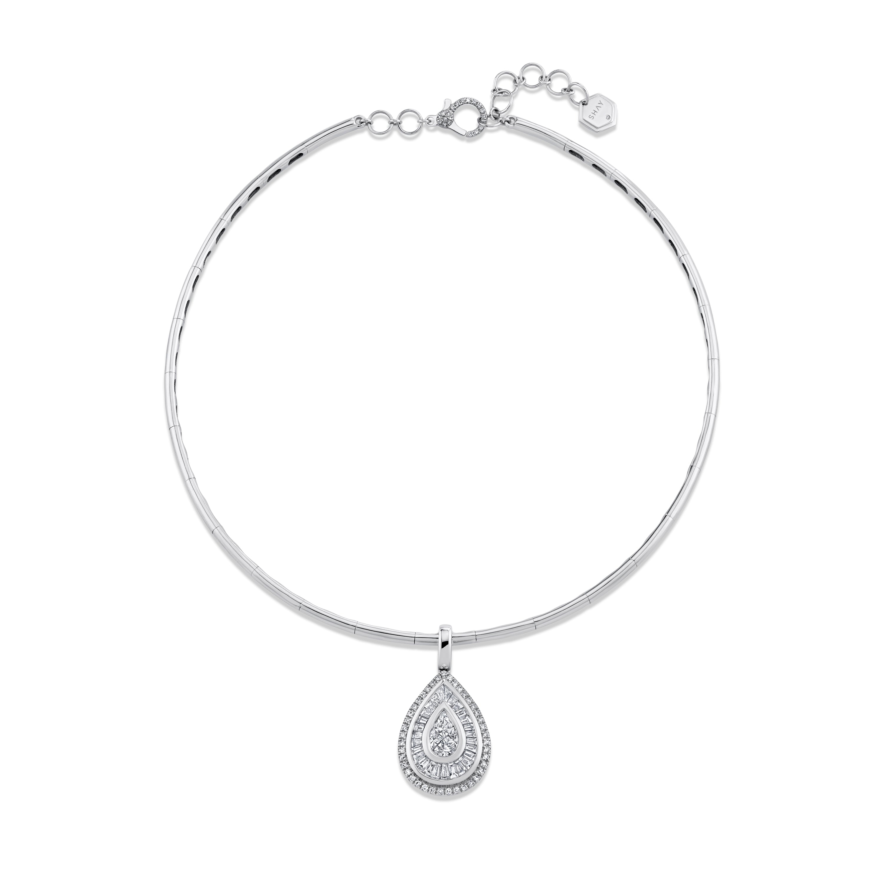 DIAMOND PEAR ILLUSION COLLAR
