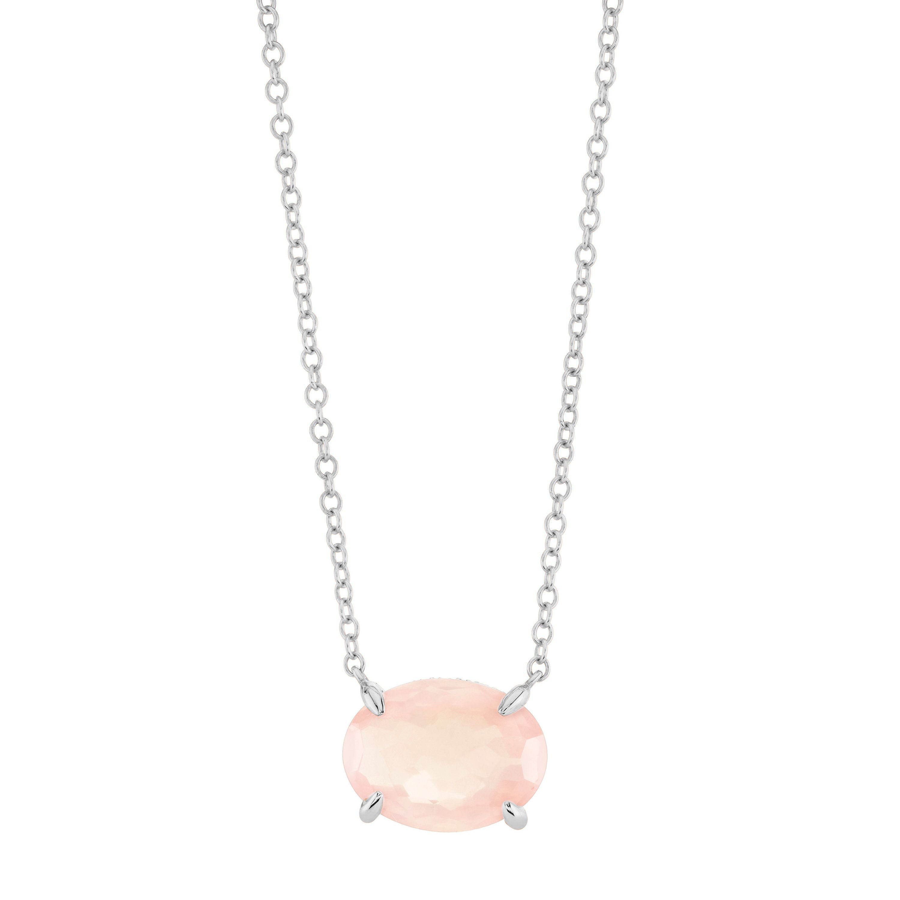 PINK QUARTZ GEM NECKLACE