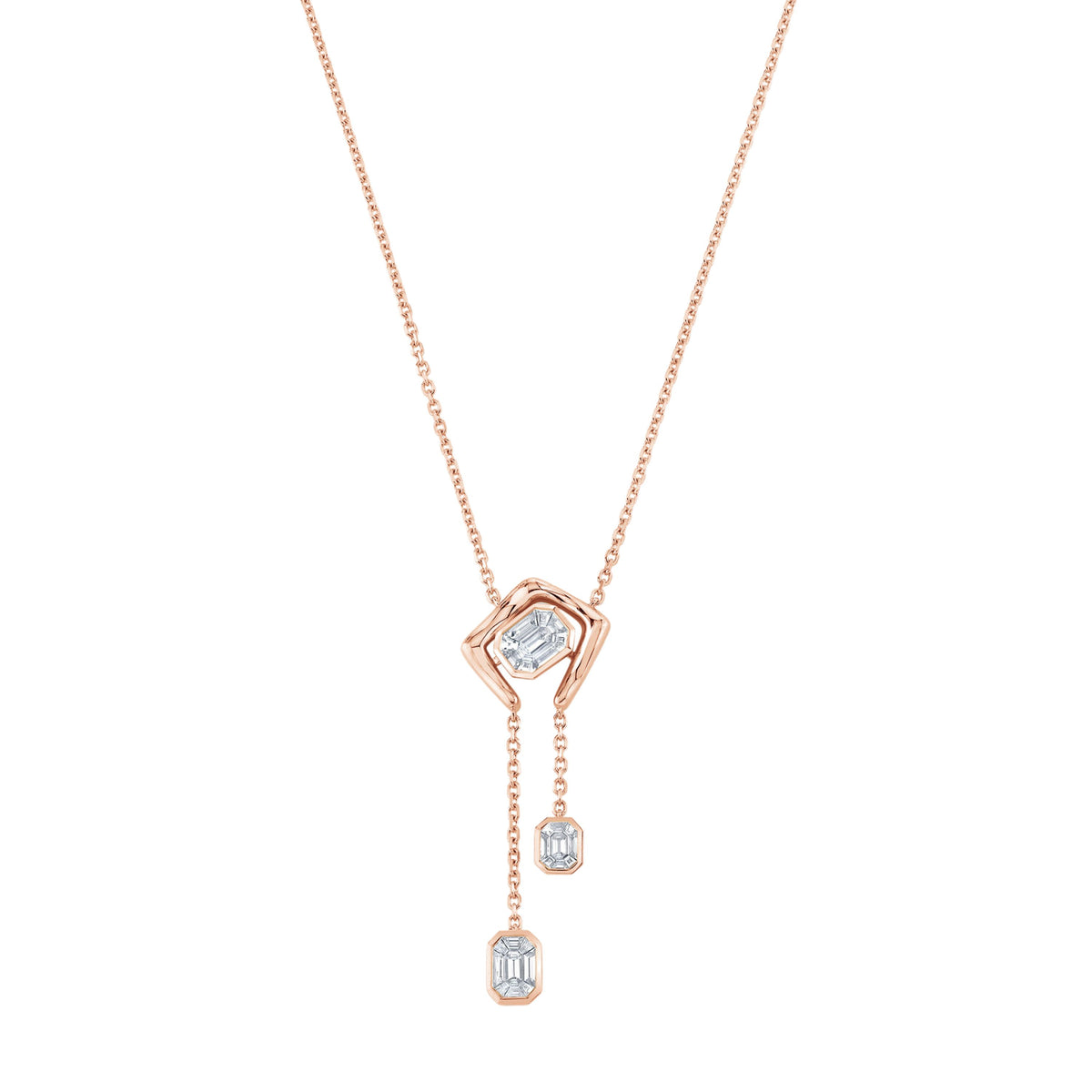 READY TO SHIP DIAMOND ZAR DROP NECKLACE