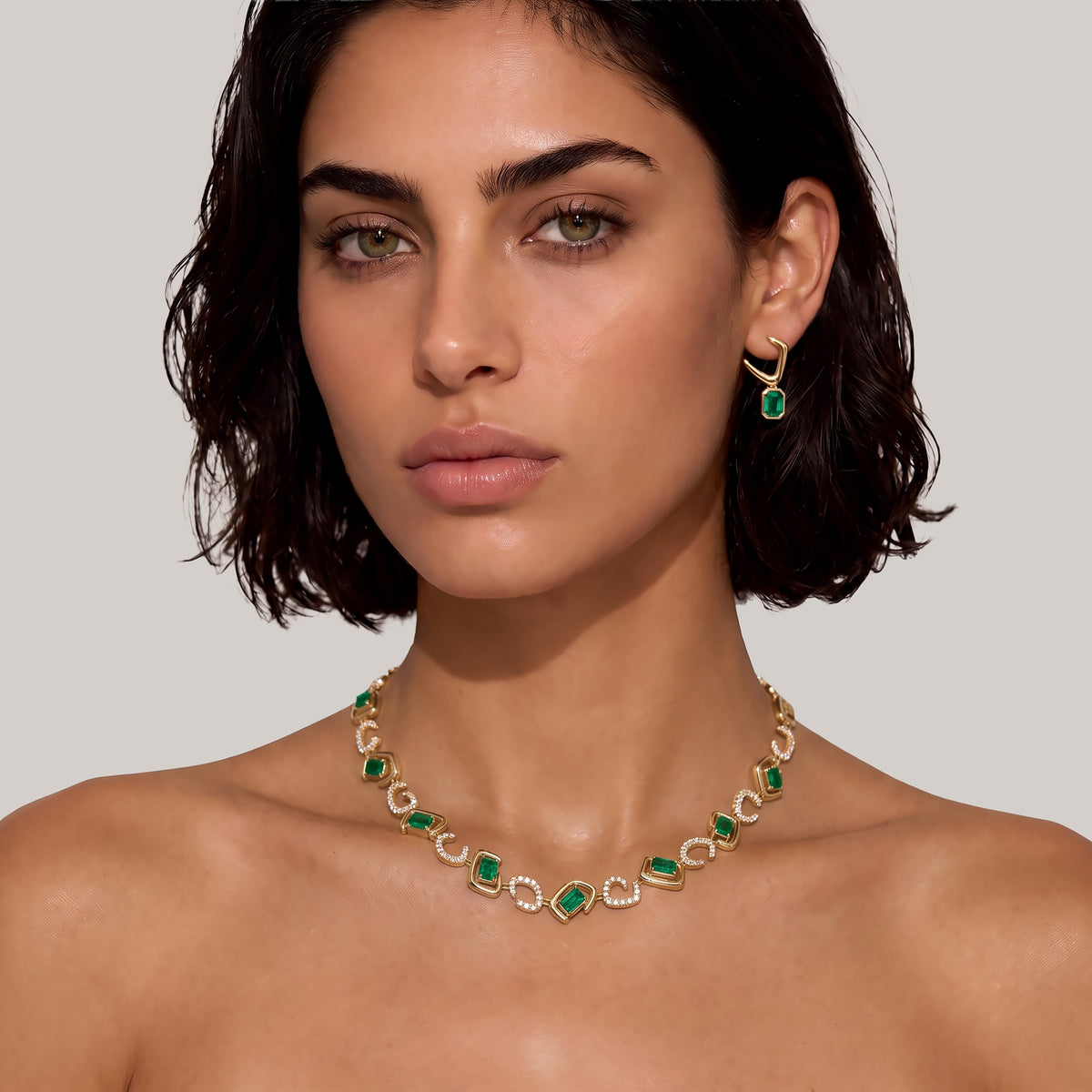 EMERALD & DIAMOND ZAR NECKLACE