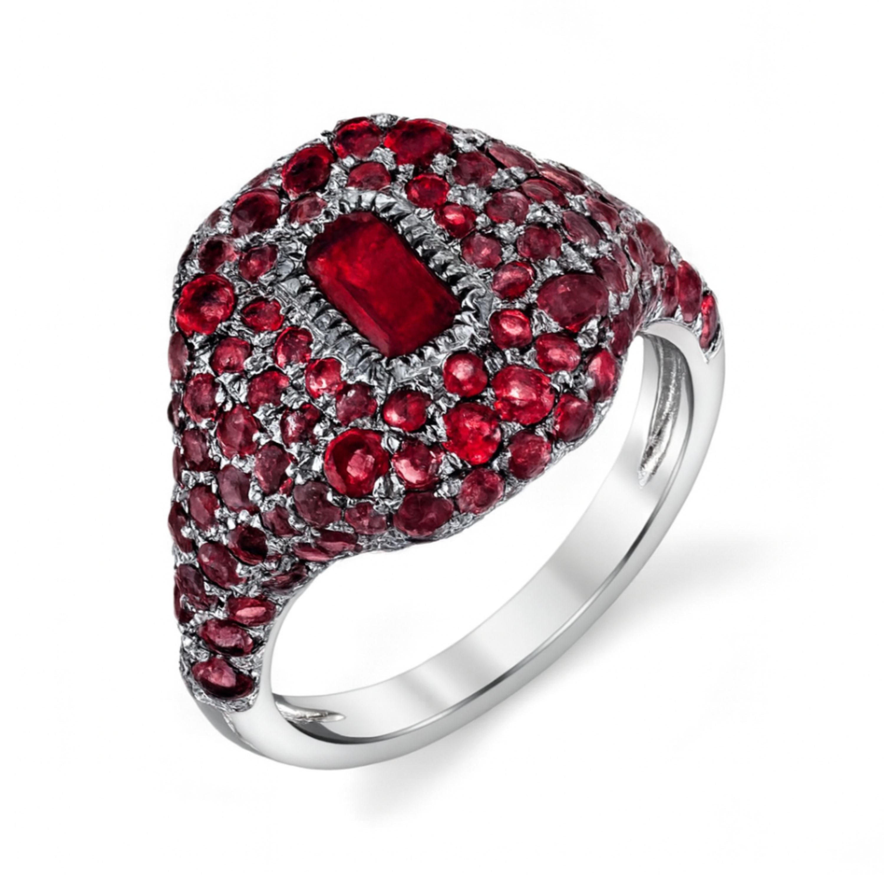 RUBY PAVE PINKY RING