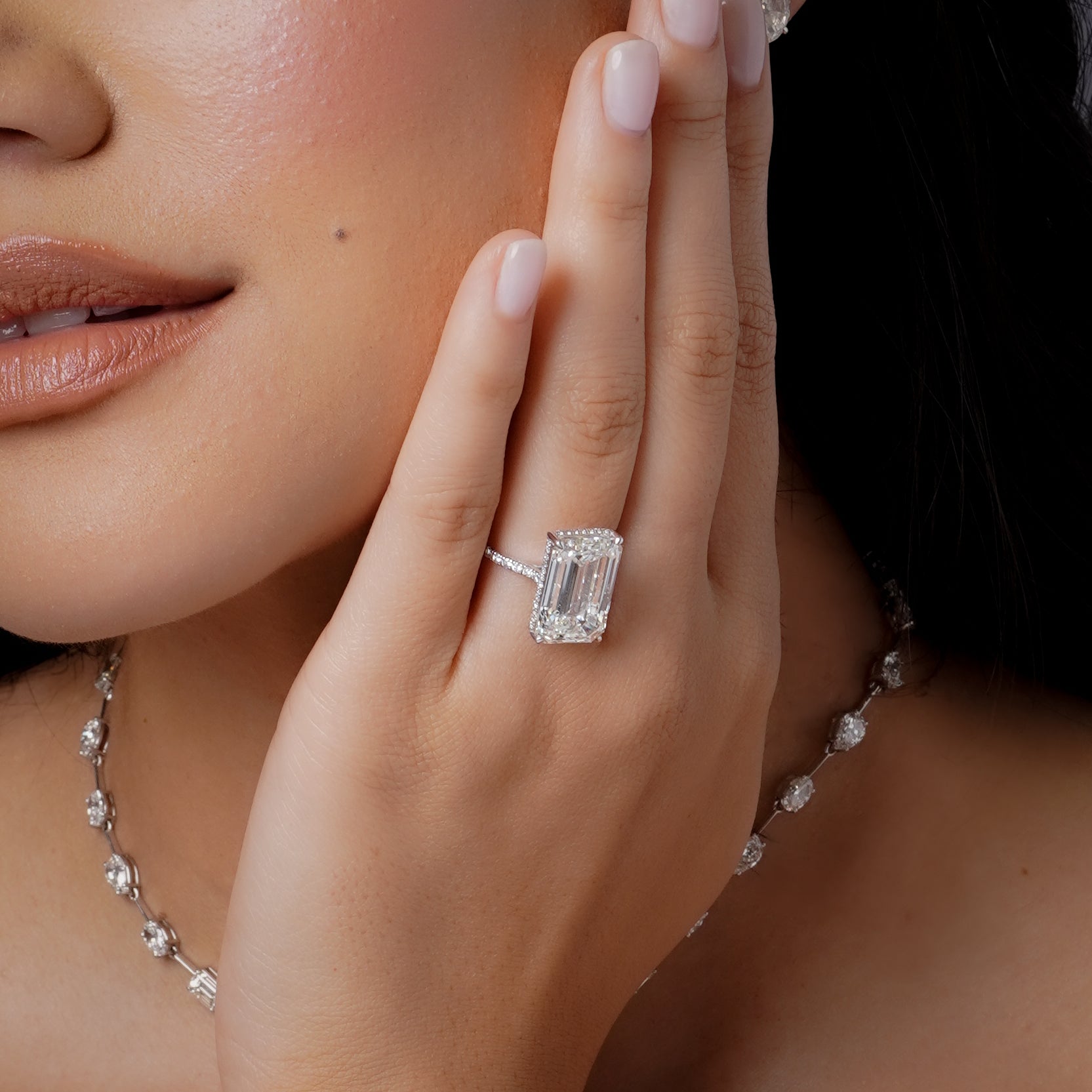 SHAY Diamond Emerald Cut Engagement Ring, 11.02ct center, 18k gold, alternate view