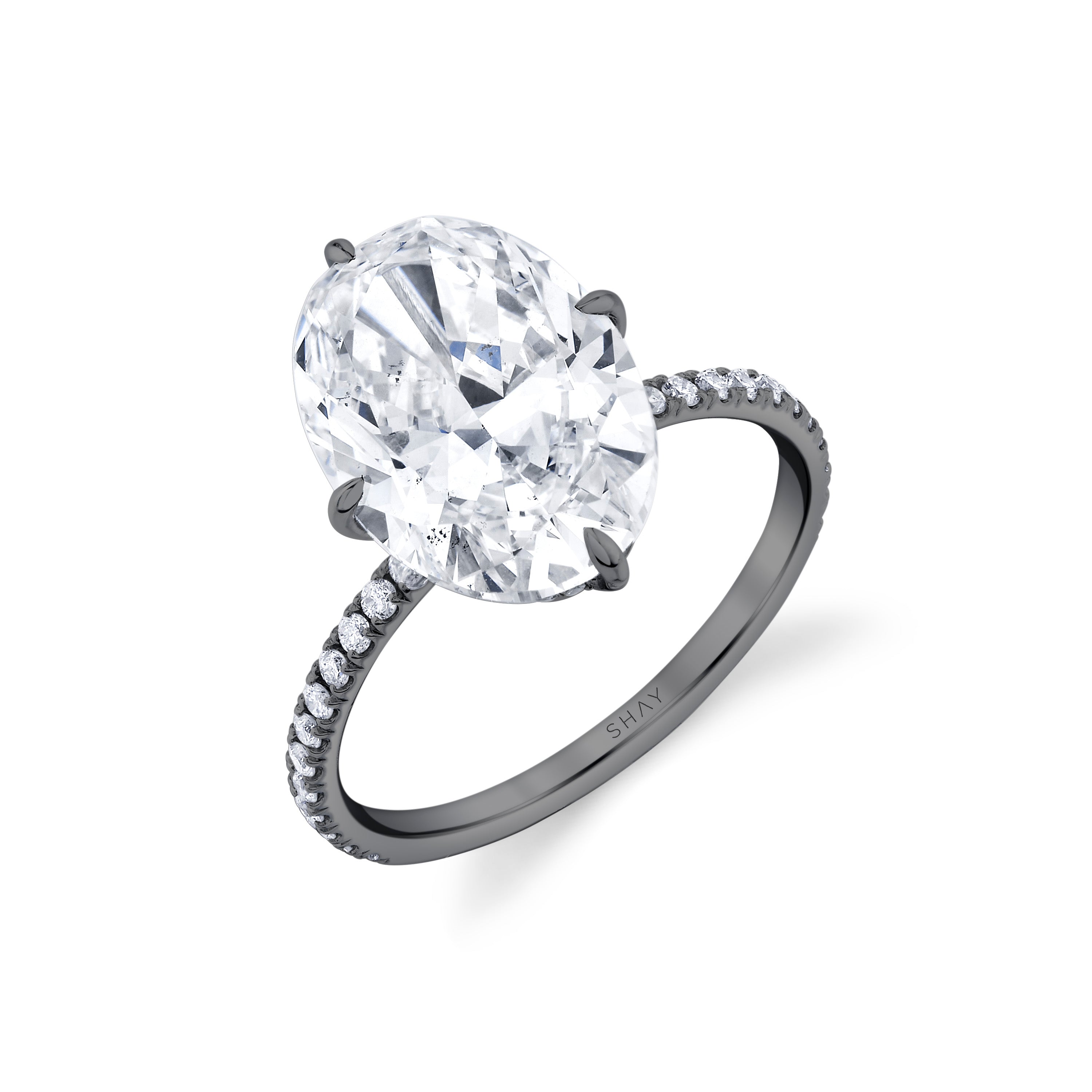 SHAY Oval Diamond Engagment Ring, 9.03ct center, 18k gold, additional view 2