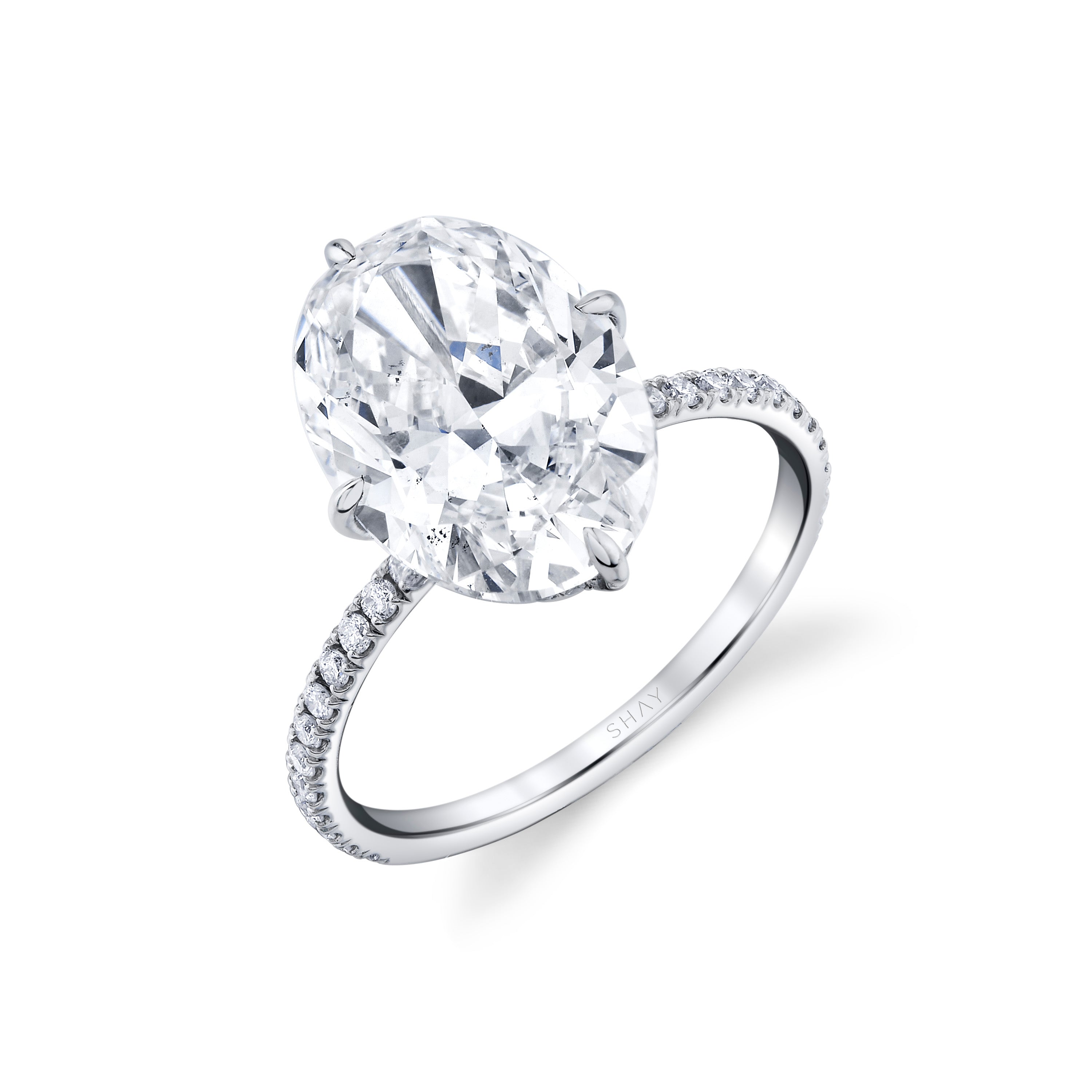 SHAY Oval Diamond Engagment Ring, 9.03ct center, 18k gold, additional view