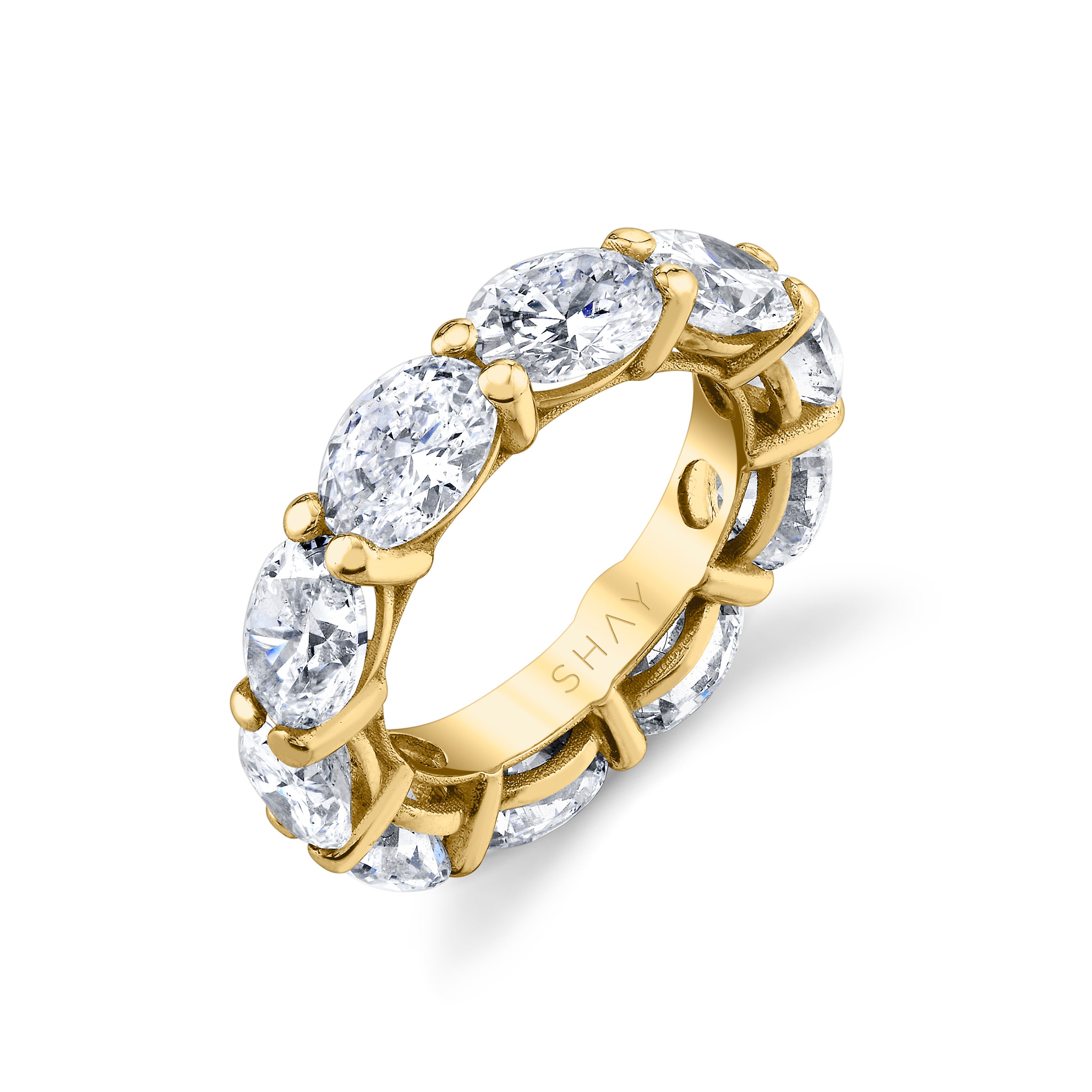 SHAY Diamond East West Eternity Band, 5.74ct, 18k gold, side view