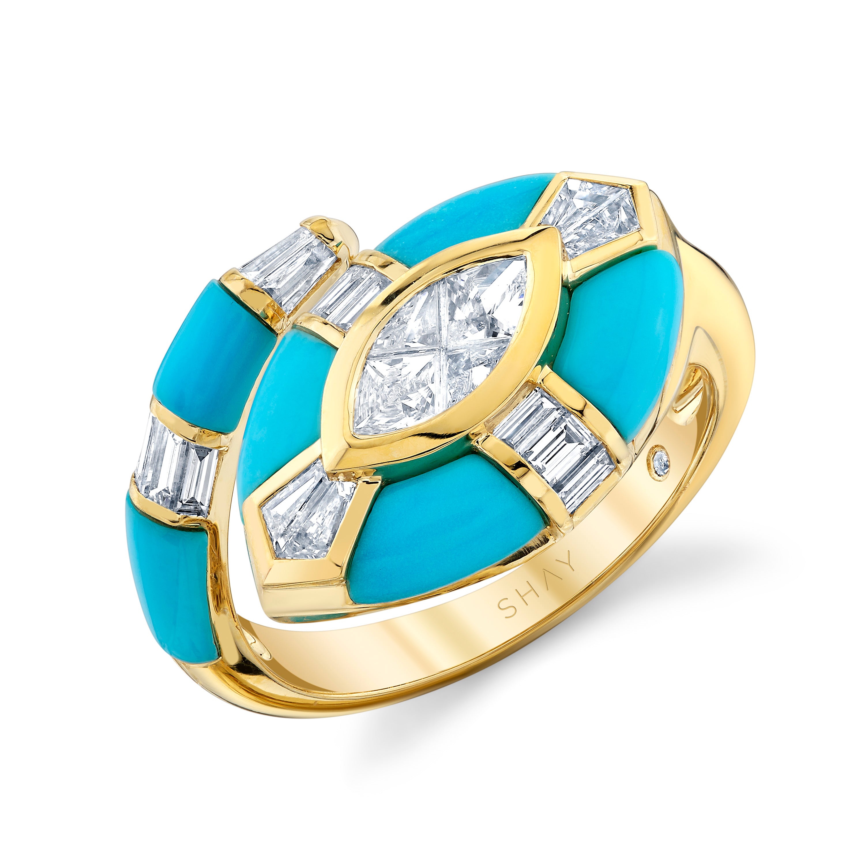 TURQUOISE & DIAMOND RIVIERA RING