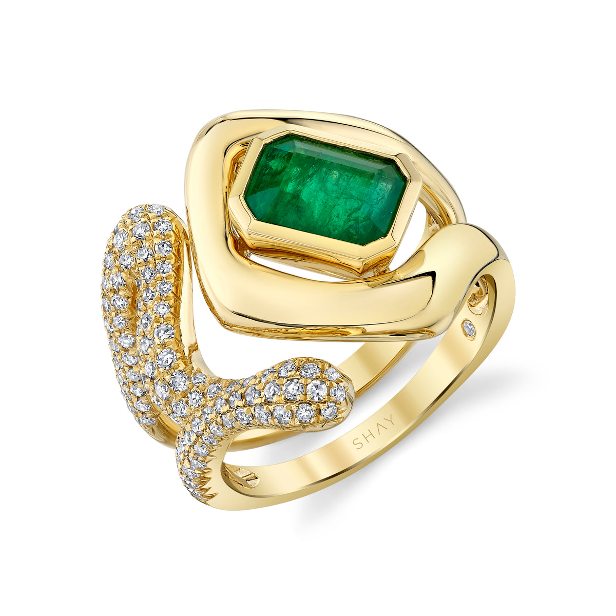 EMERALD BEZEL ZAR RING