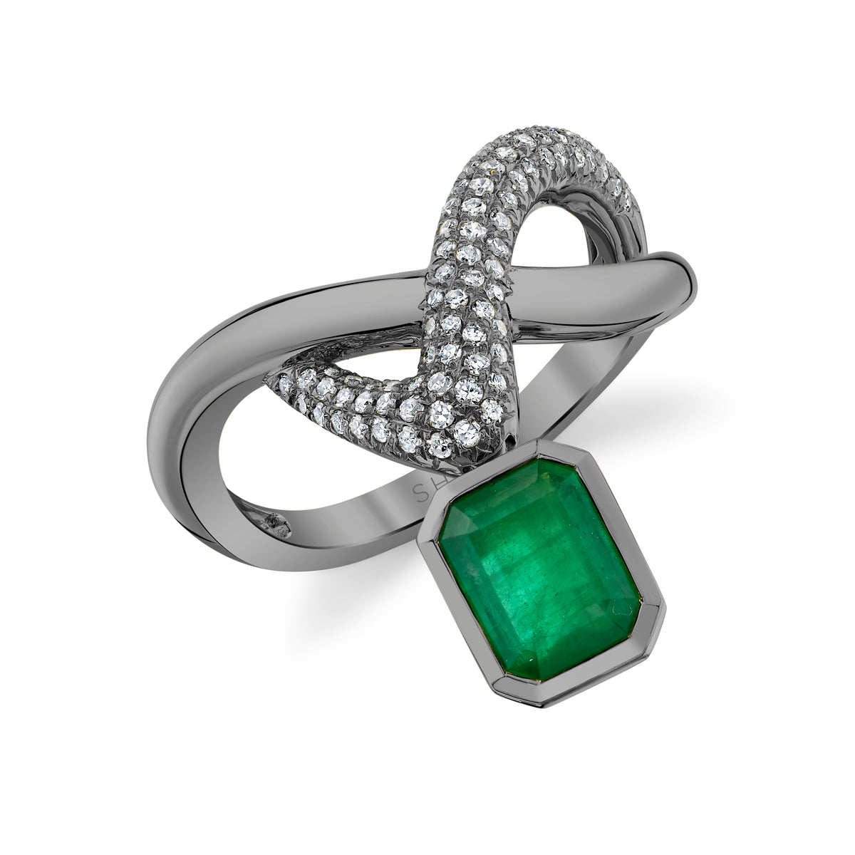 EMERALD FLOATING ZAR RING