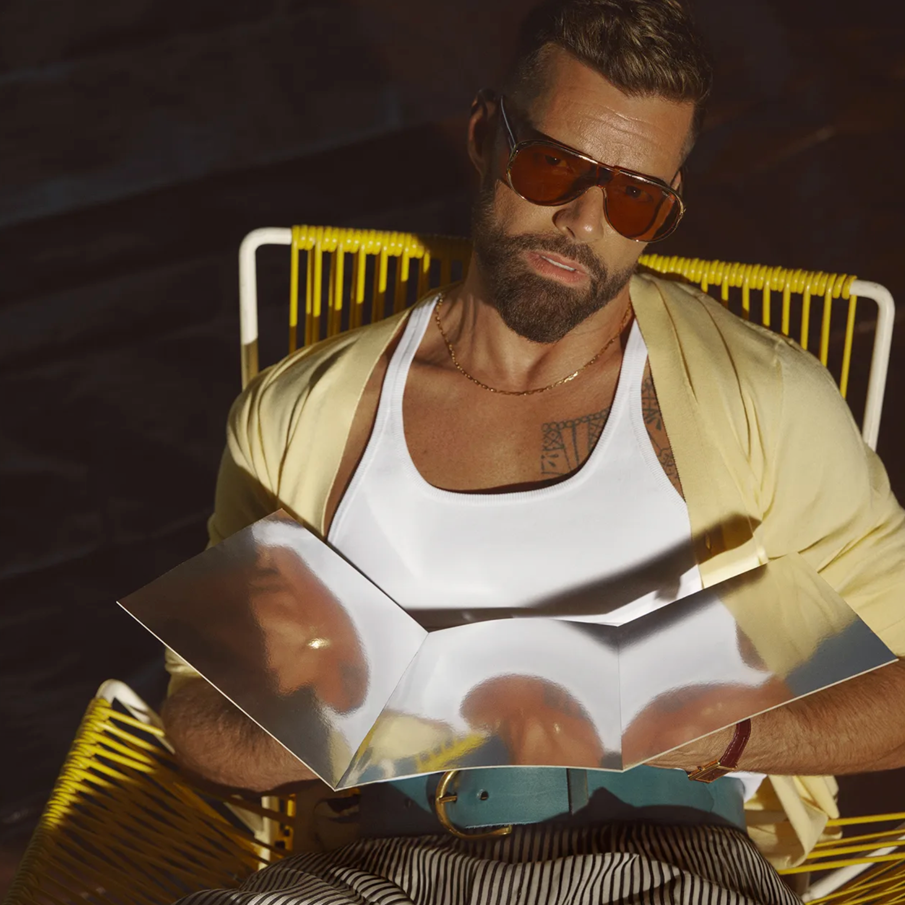 MEN'S SOLID GOLD BABY DECO LINK NECKLACE