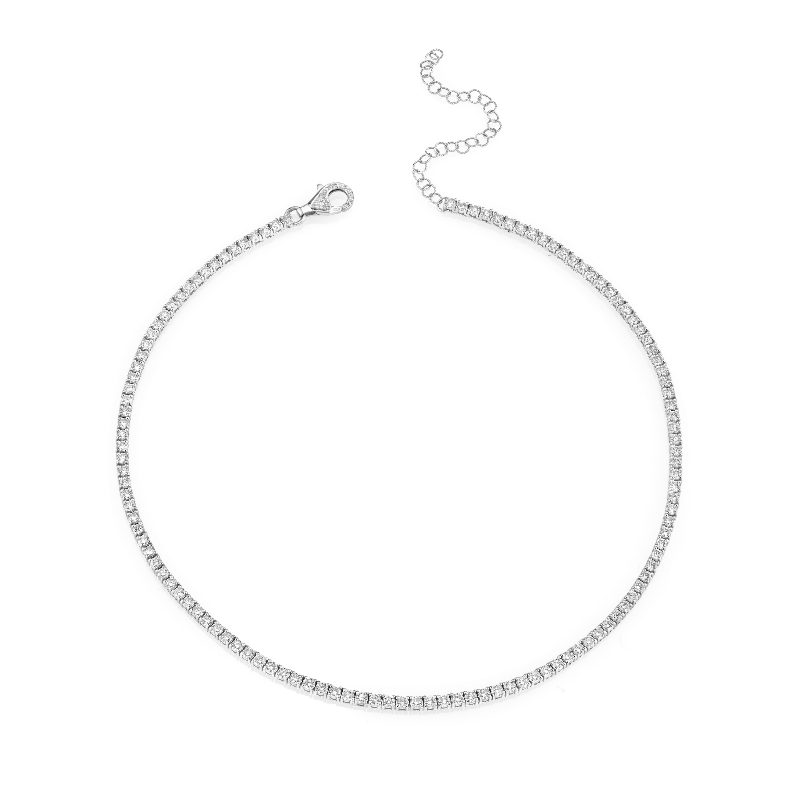 READY TO SHIP DIAMOND PAVE TENNIS CHOKER