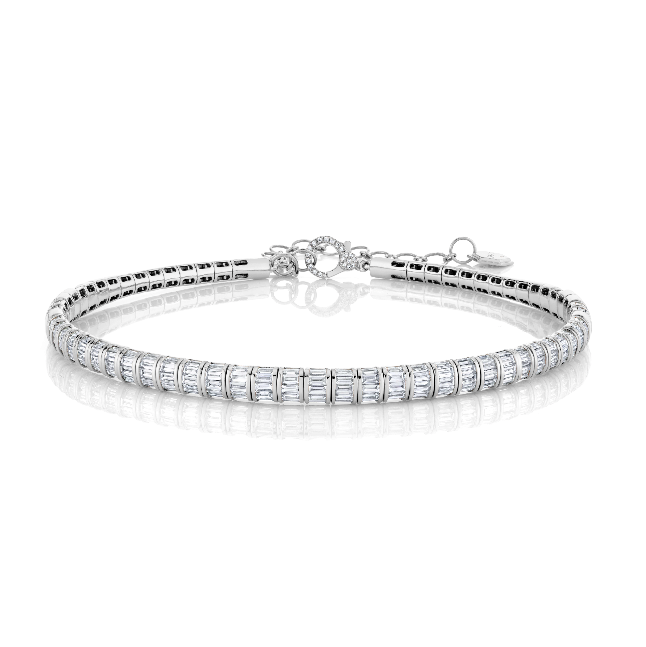 SHAY Diamond Baguette Collar, 6.73ct, 18k gold, side view