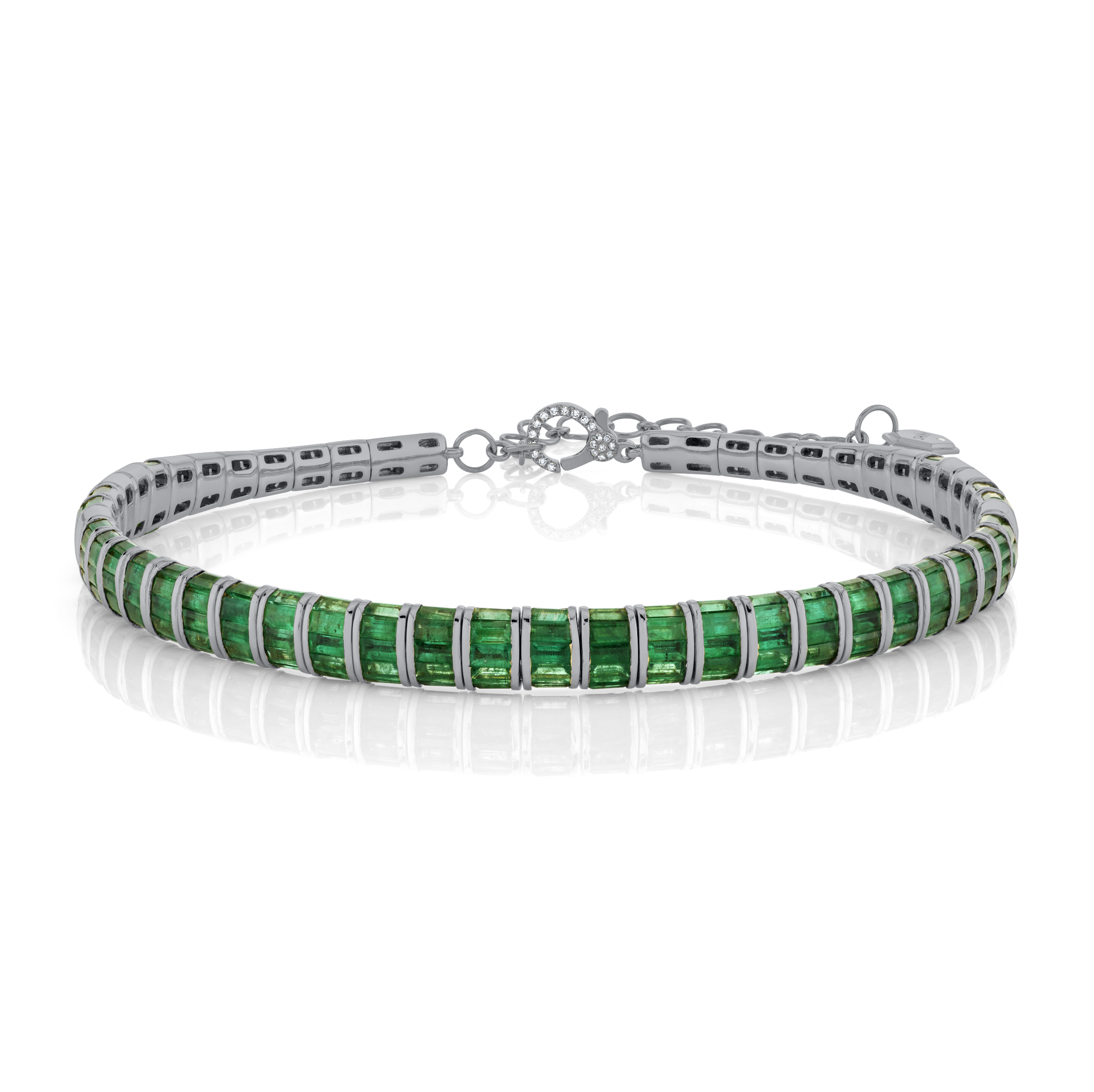 SHAY Emerald Baguette Collar, 21ct, 18k gold, additional view